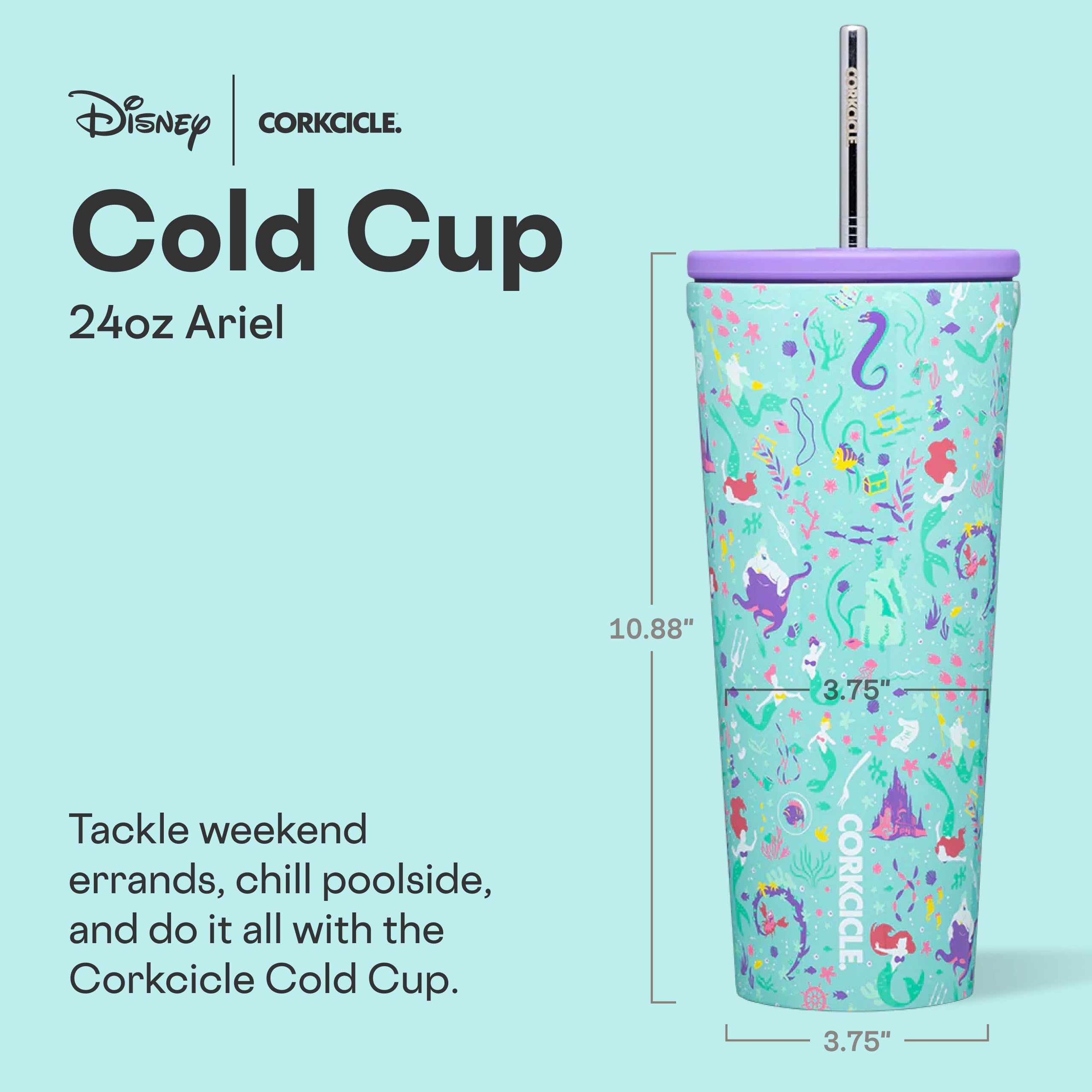 corkcicle-disney-princess-ariel-cold-cup-triple-insulated-stainless-steel-tumble image 2