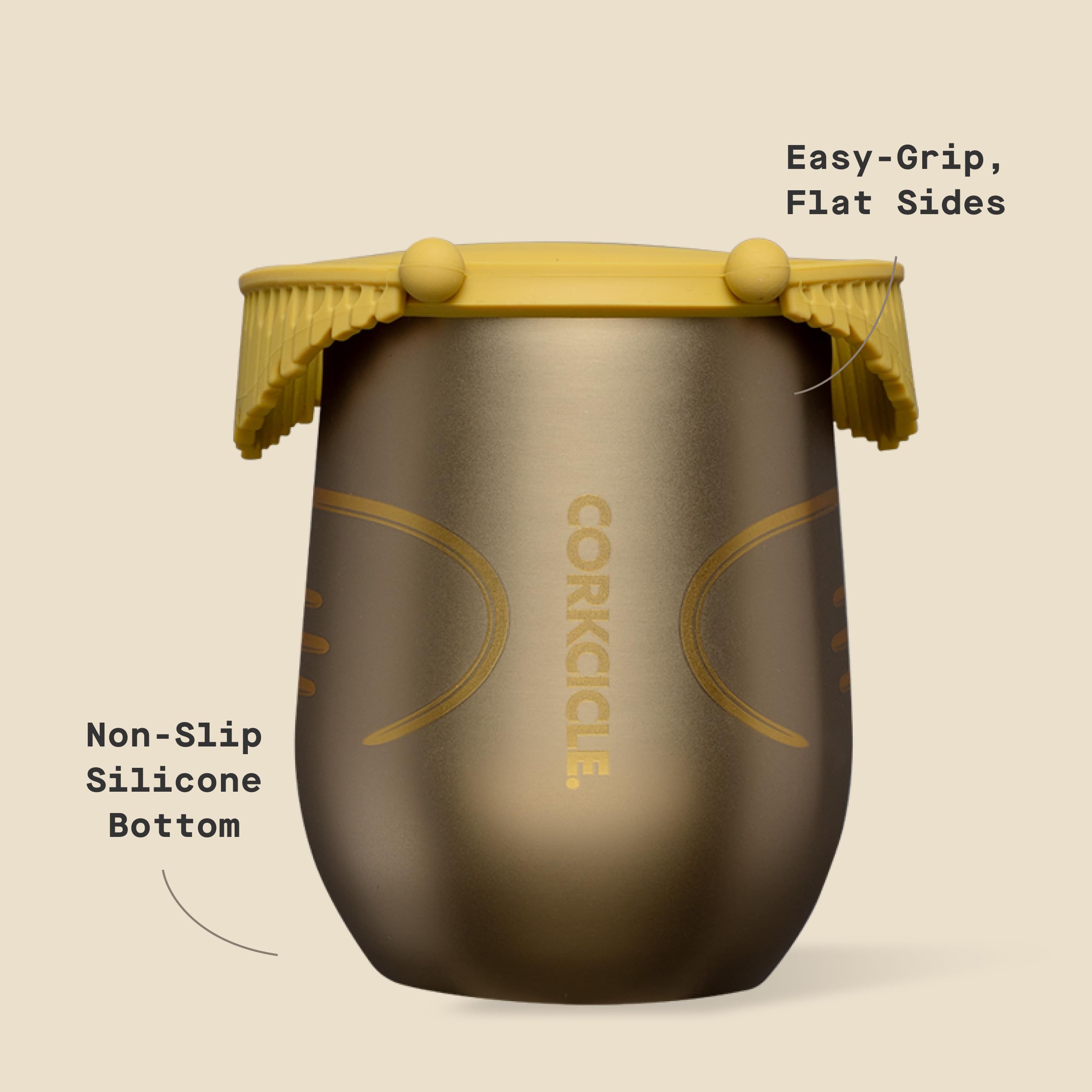 corkcicle-golden-snitch-stemless-insulated-wine-glass-tumbler-12-oz image 4