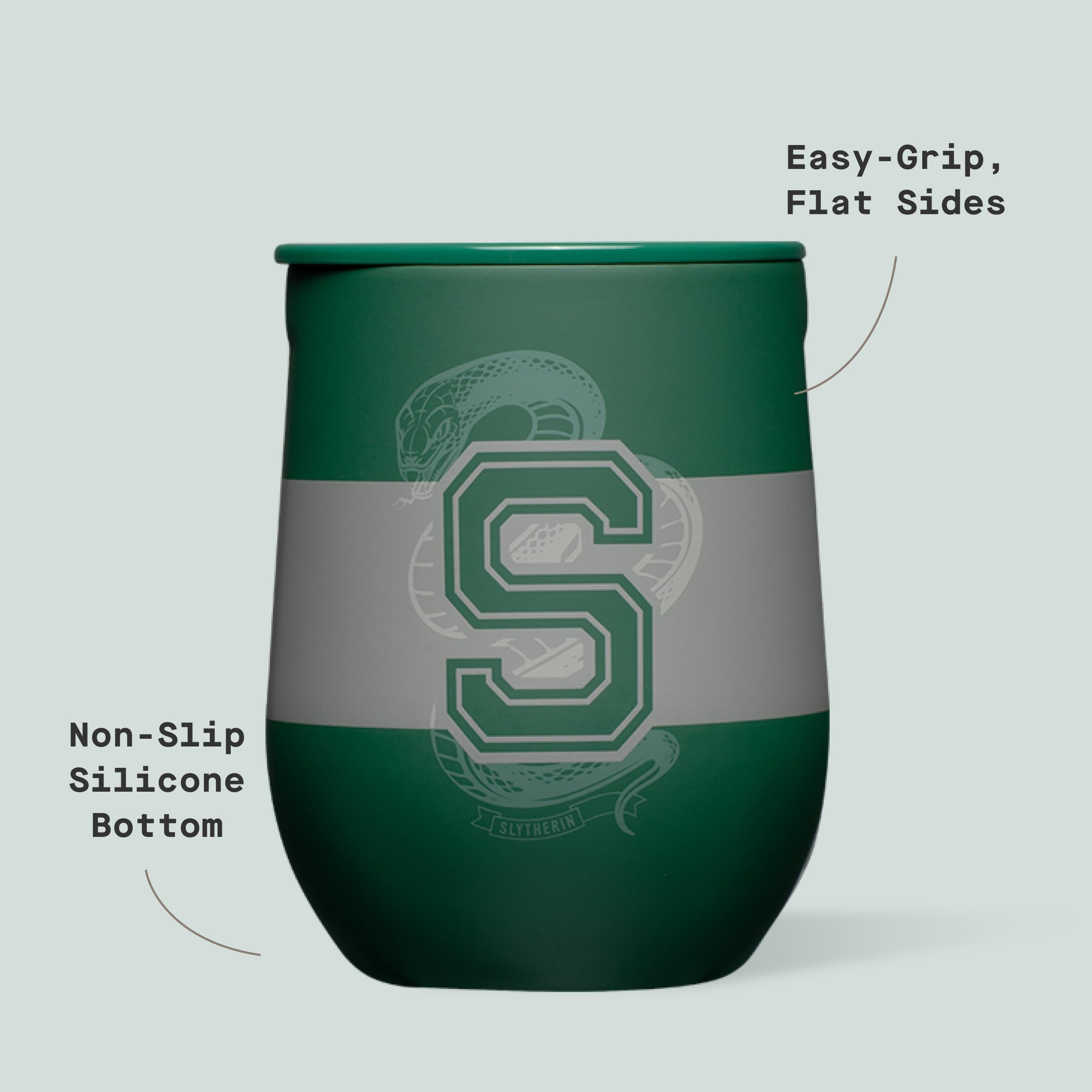 corkcicle-stemless-insulated-wine-glass-tumbler-12-oz-slytherine image 4