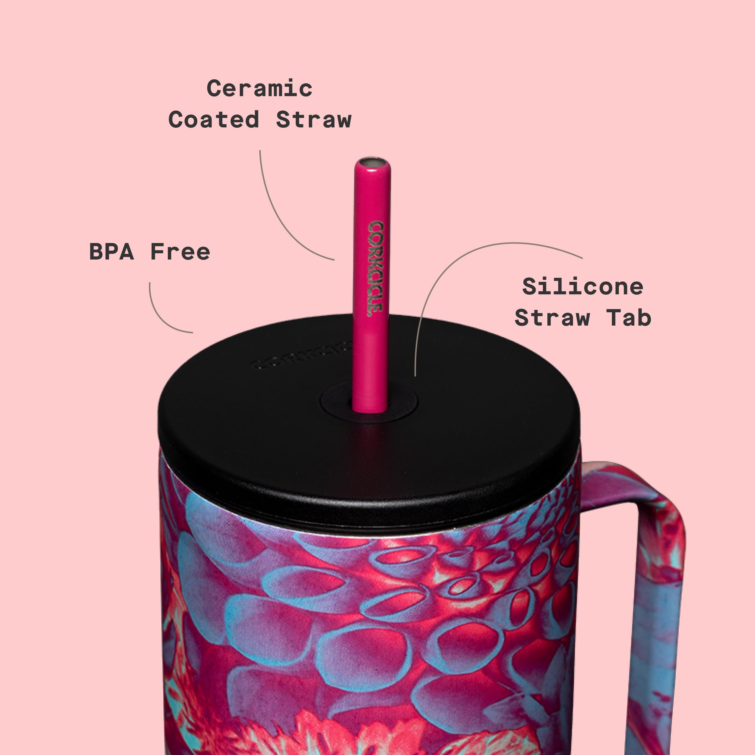 corkcicle-cold-cup-xl-with-handle-dopamine-floral-30-oz-triple-insulated-spill-p image 4