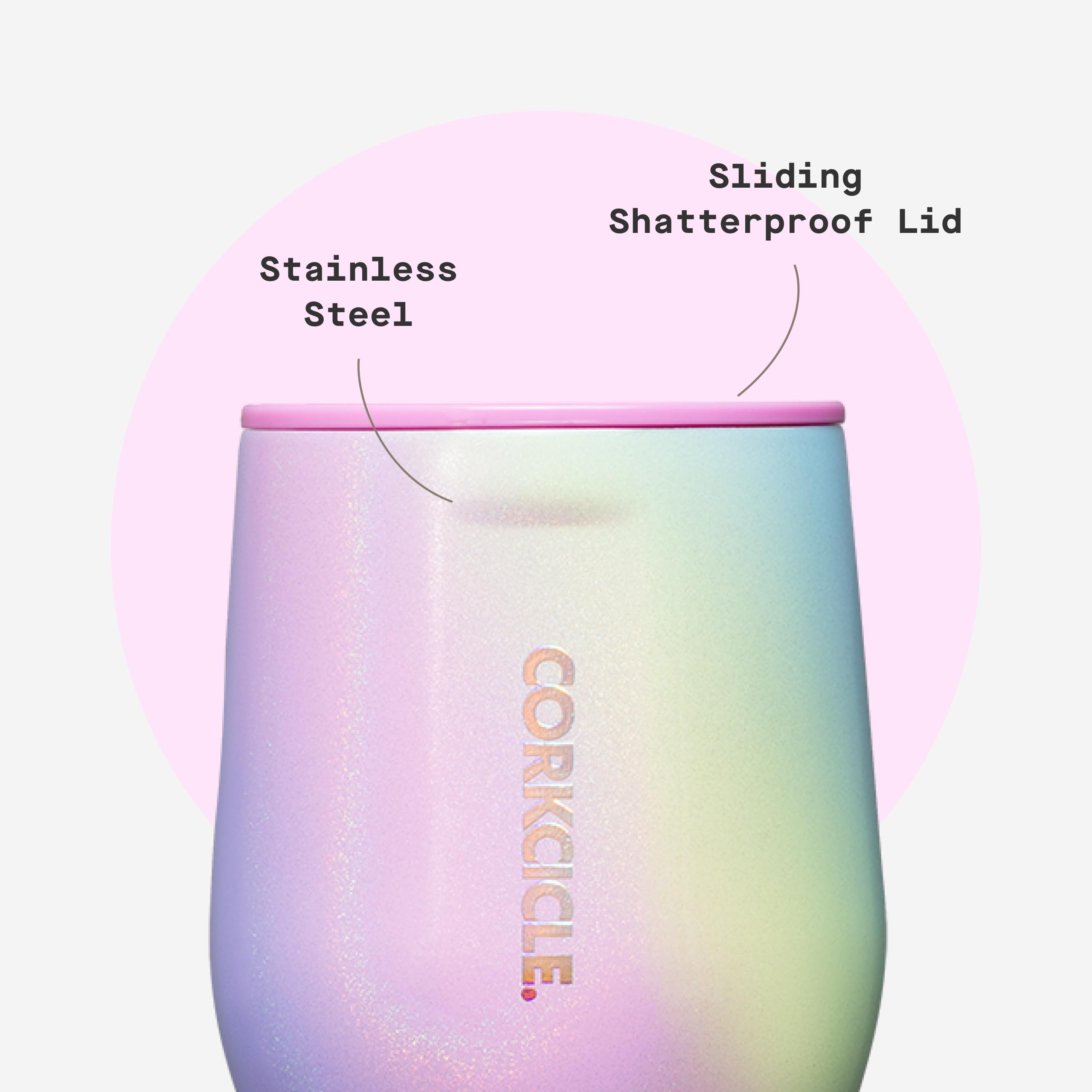 corkcicle-stemless-insulated-wine-glass-tumbler-12-oz-rainbow-unicorn-triple-ins image 5