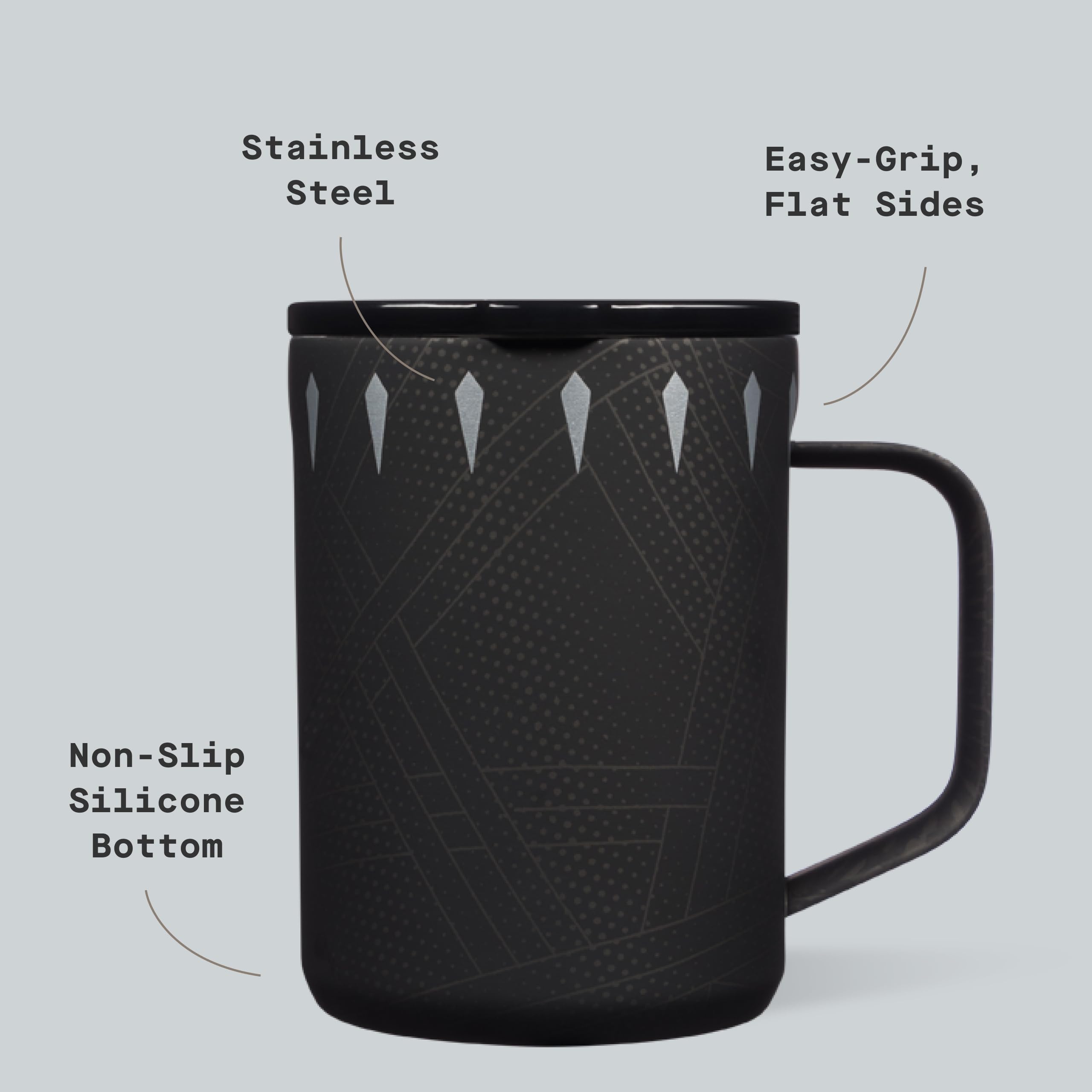 corkcicle-classic-coffee-mug-16-oz-black-panther-triple-insulated-travel-mug-wit image 4