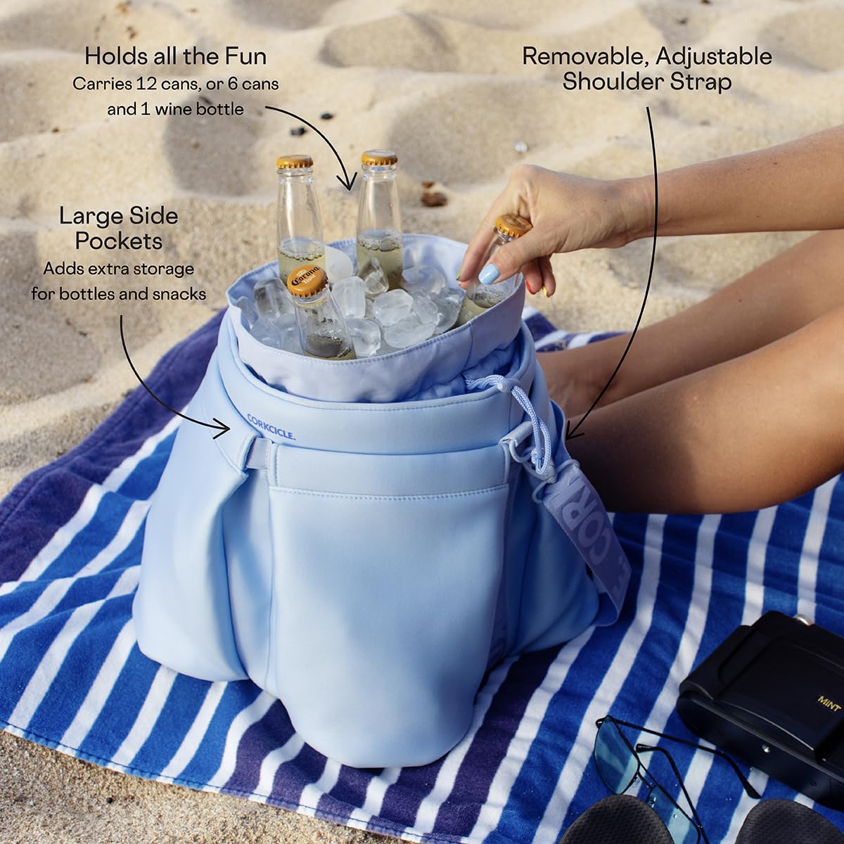 corkcicle-beverage-bucket-cooler-bag-10-5-x-12-portable-insulated-ice-bucket-tot image 6