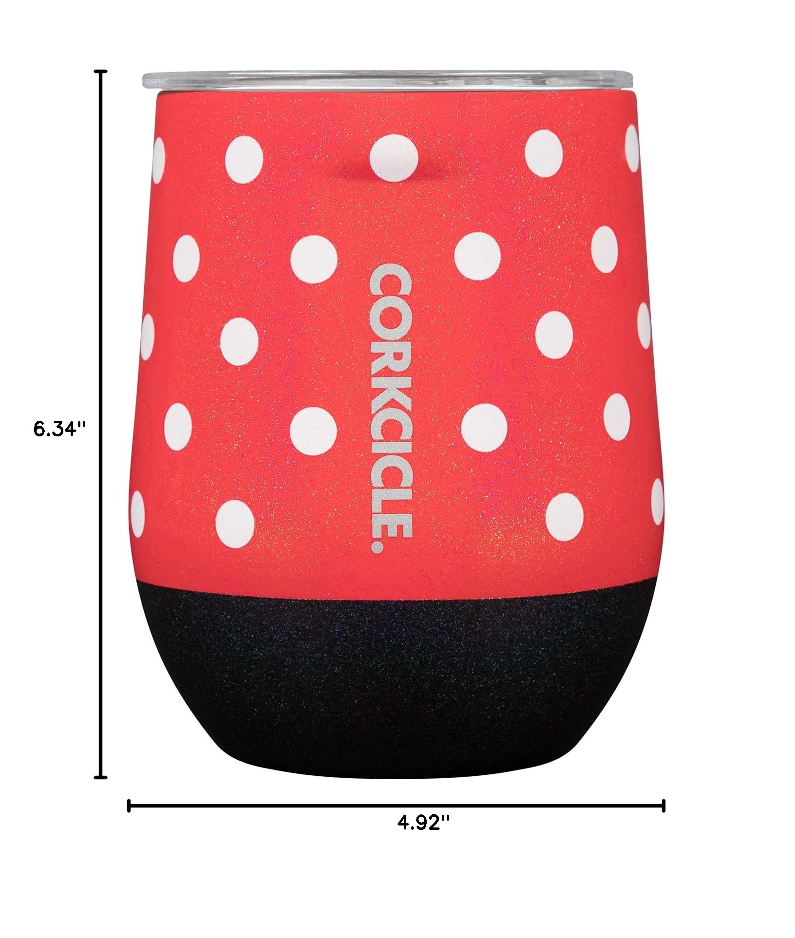 corkcicle-stemless-insulated-wine-glass-tumbler-12oz-minnie-mouse-polka-dot image 8