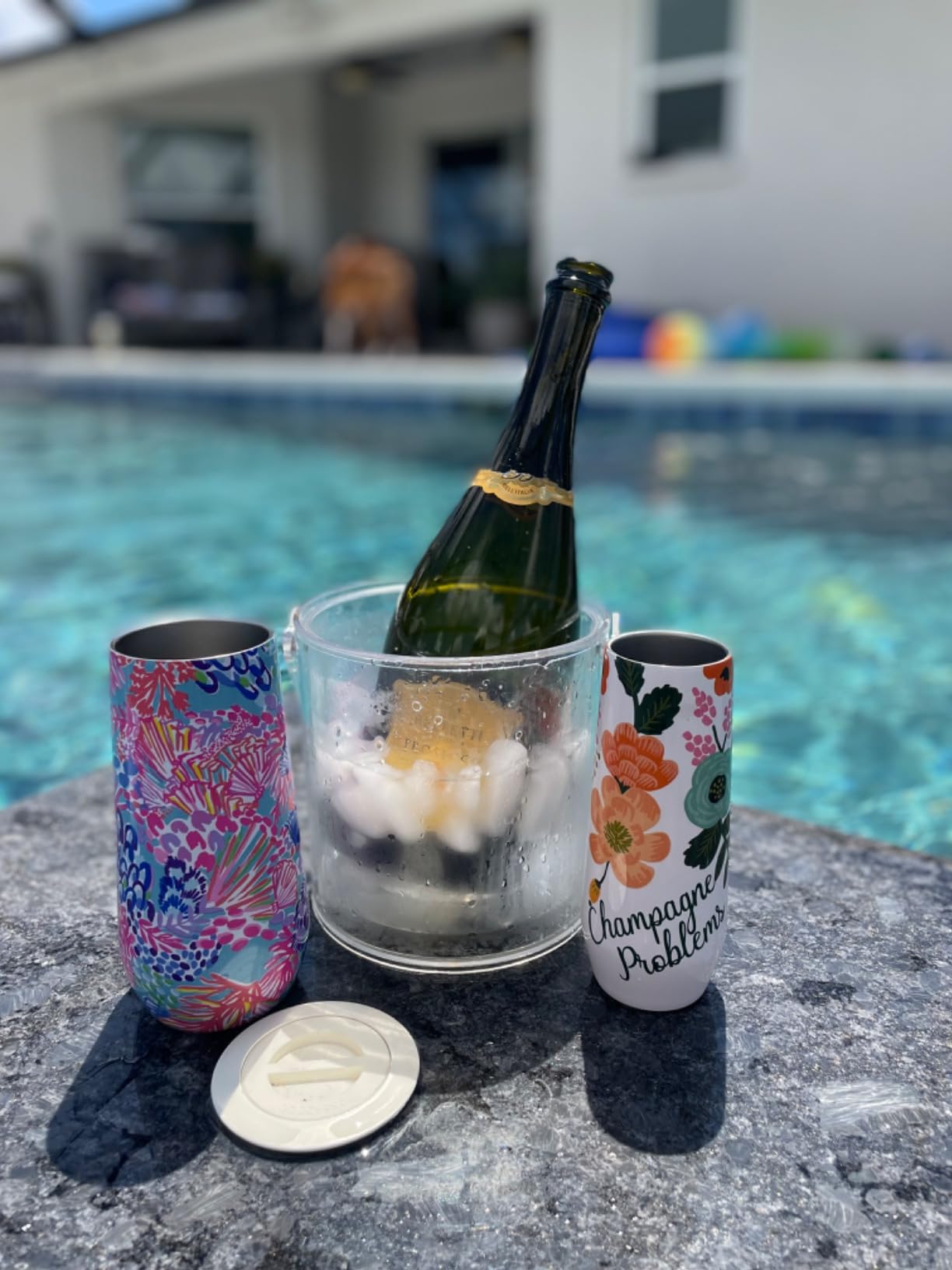 Champagne stays cold all evening!