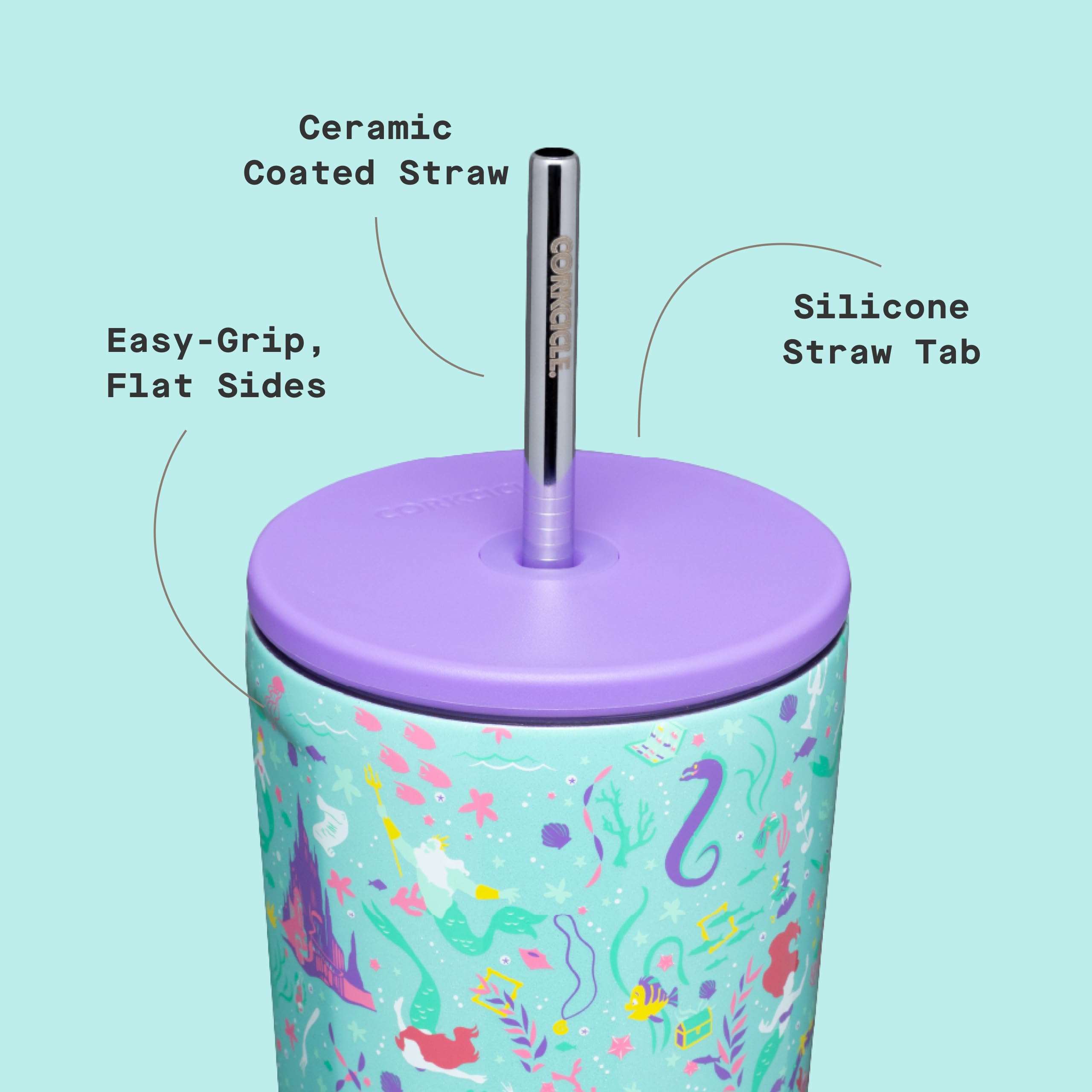 corkcicle-disney-princess-ariel-cold-cup-triple-insulated-stainless-steel-tumble image 4