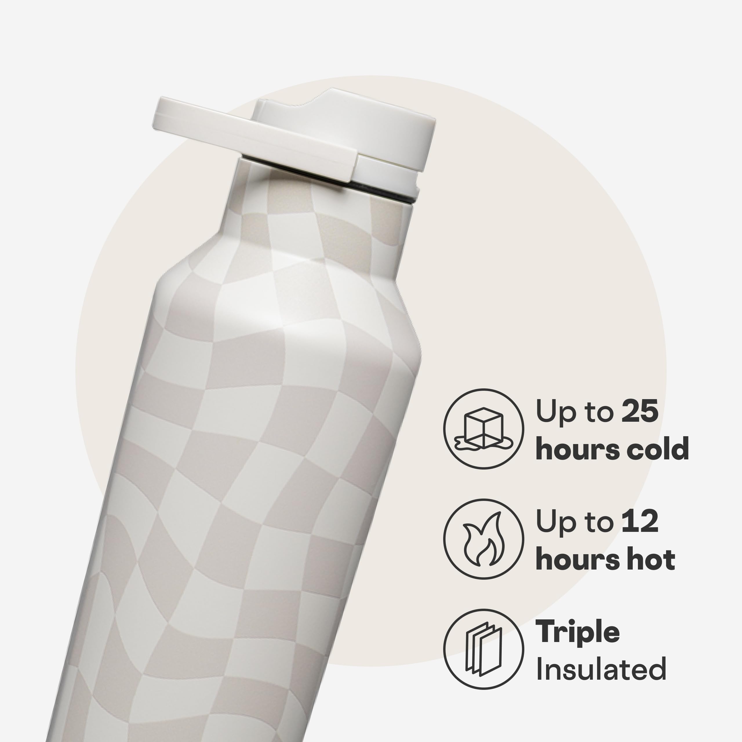 corkcicle-classic-sport-canteen-insulated-water-bottle-20-oz-wavy-checkerboard image 3