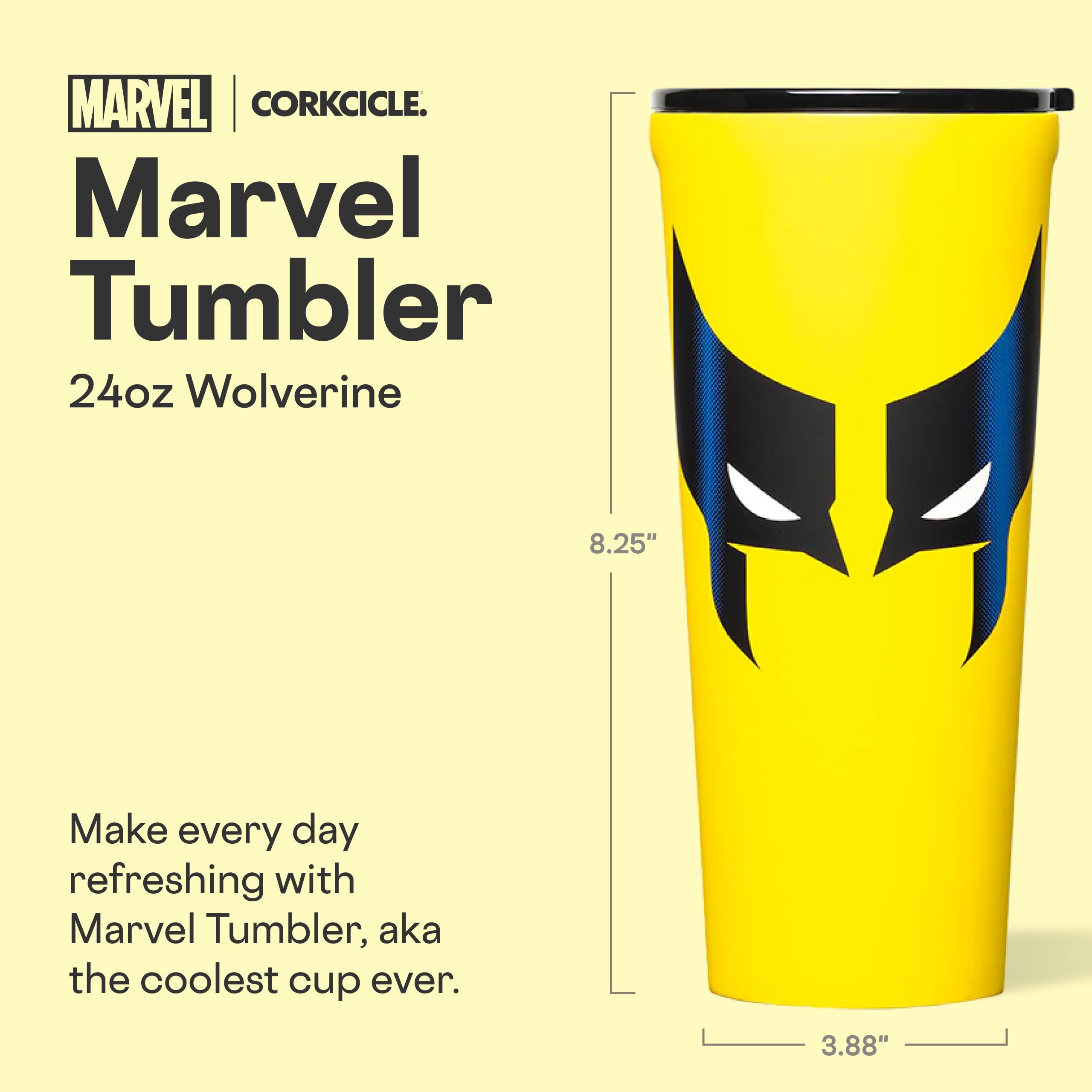 corkcicle-disney-tumbler-24-oz-triple-insulated-stainless-steel-wolverine-design image 2