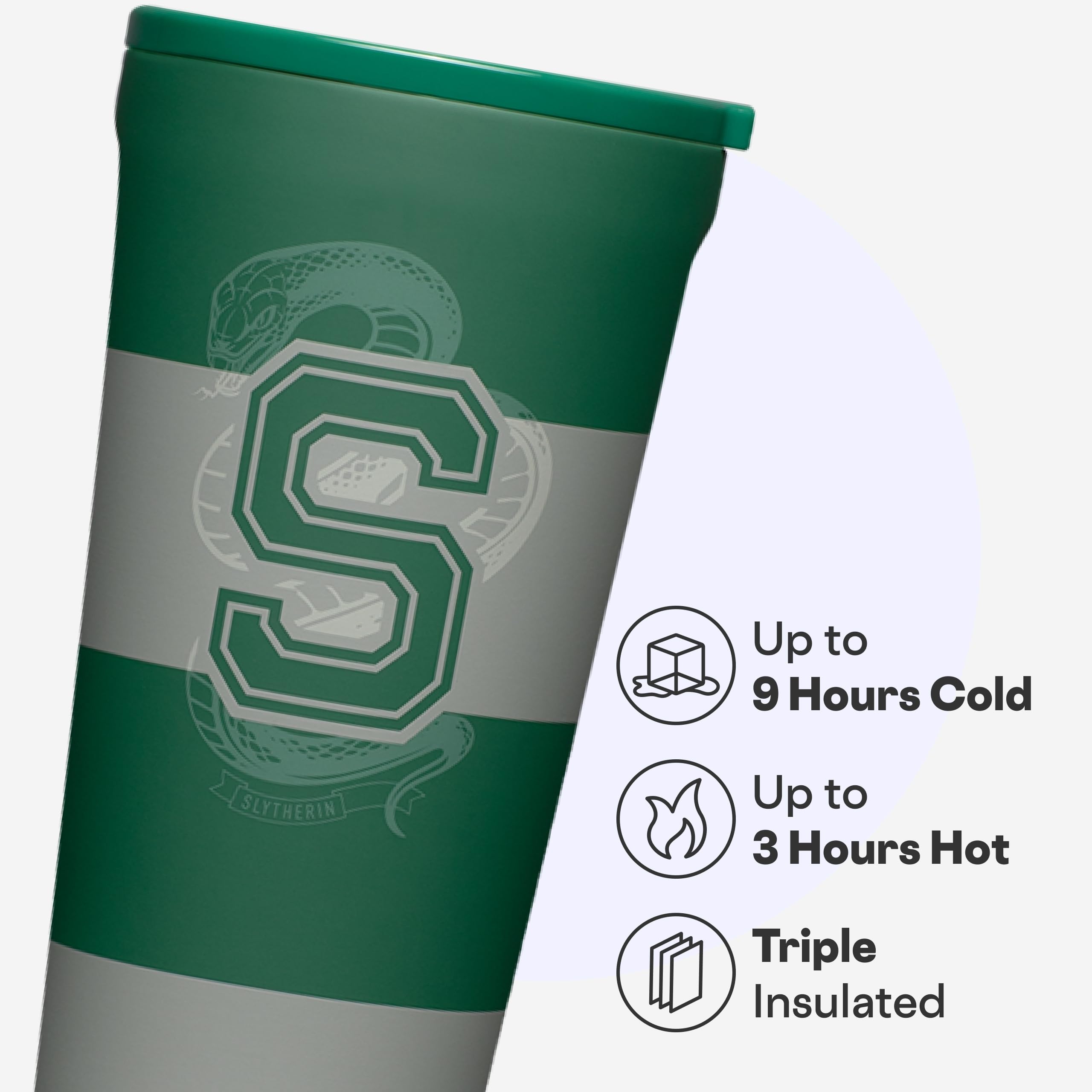 corkcicle-harry-potter-tumbler-16-oz-slytherin-triple-insulated-stainless-steel- image 3