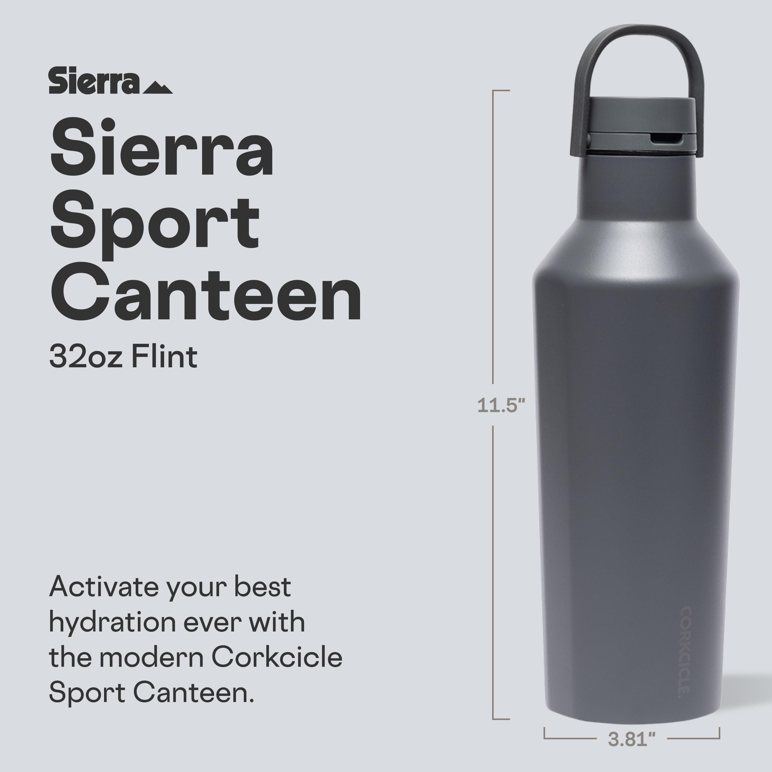 corkcicle-classic-sport-canteen-insulated-water-bottle-20-oz-flint image 2