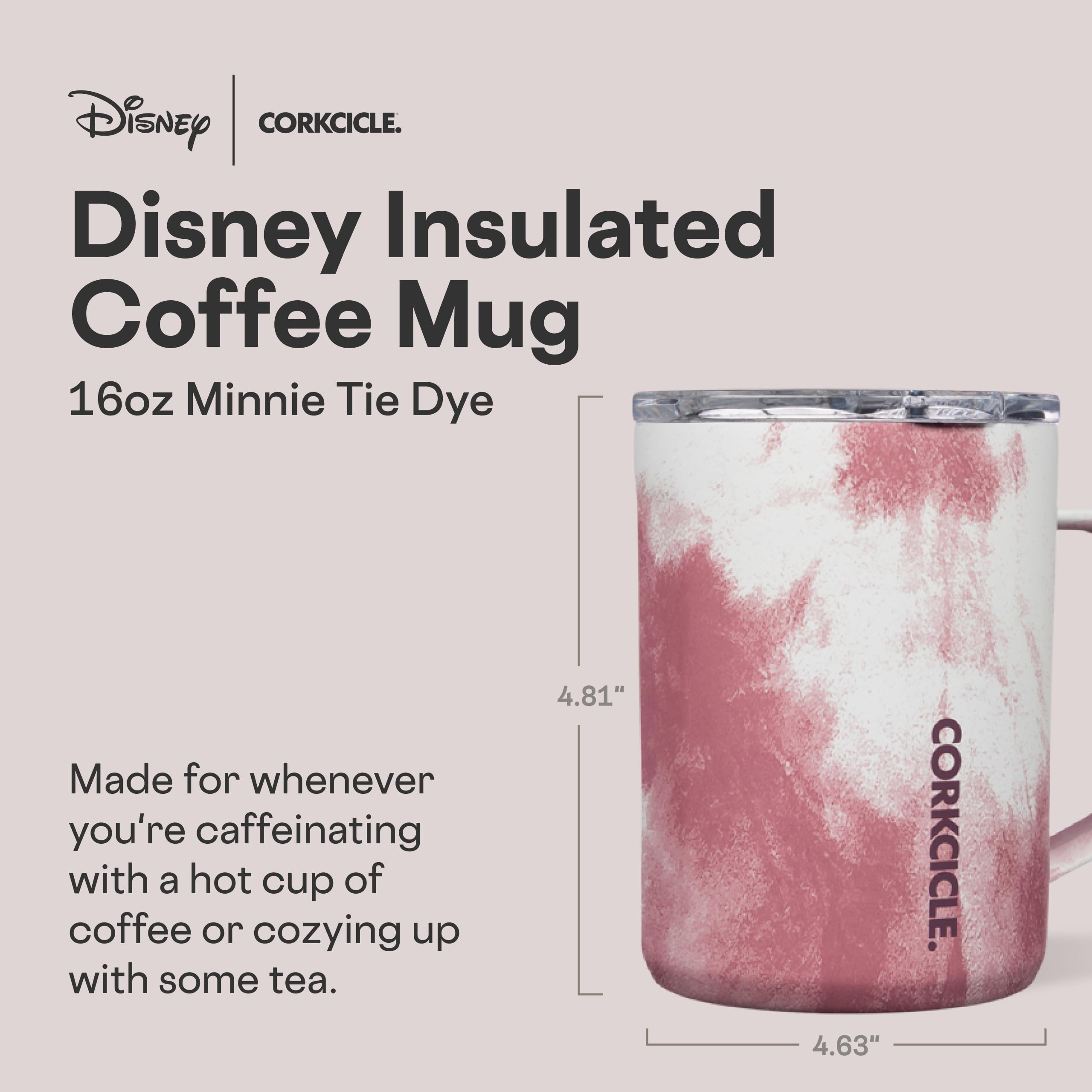 corkcicle-classic-coffee-mug-16-oz-minnie-tie-dye-triple-insulated-stainless-ste image 2