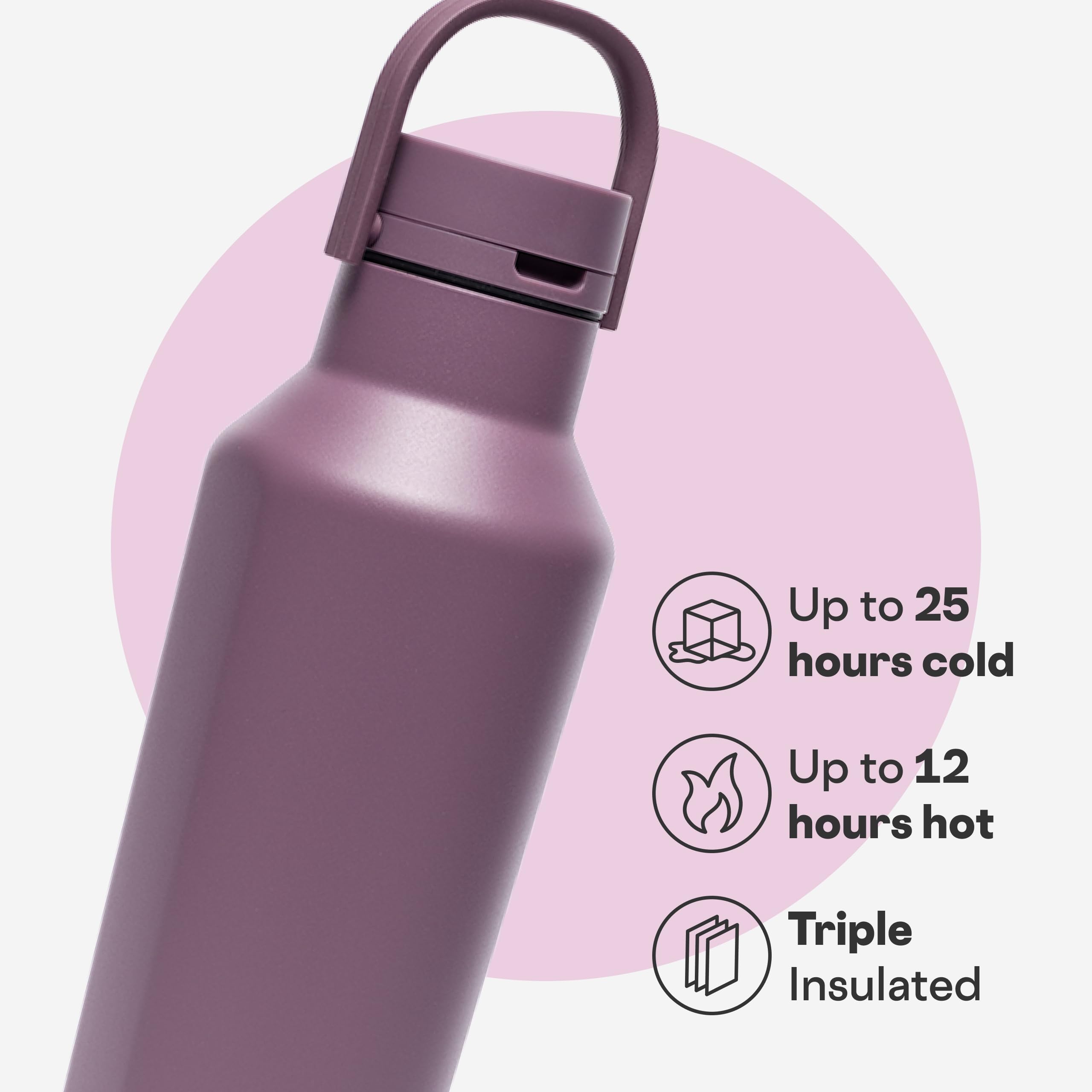 corkcicle-classic-sport-canteen-20-oz-insulated-water-bottle-mauve image 3