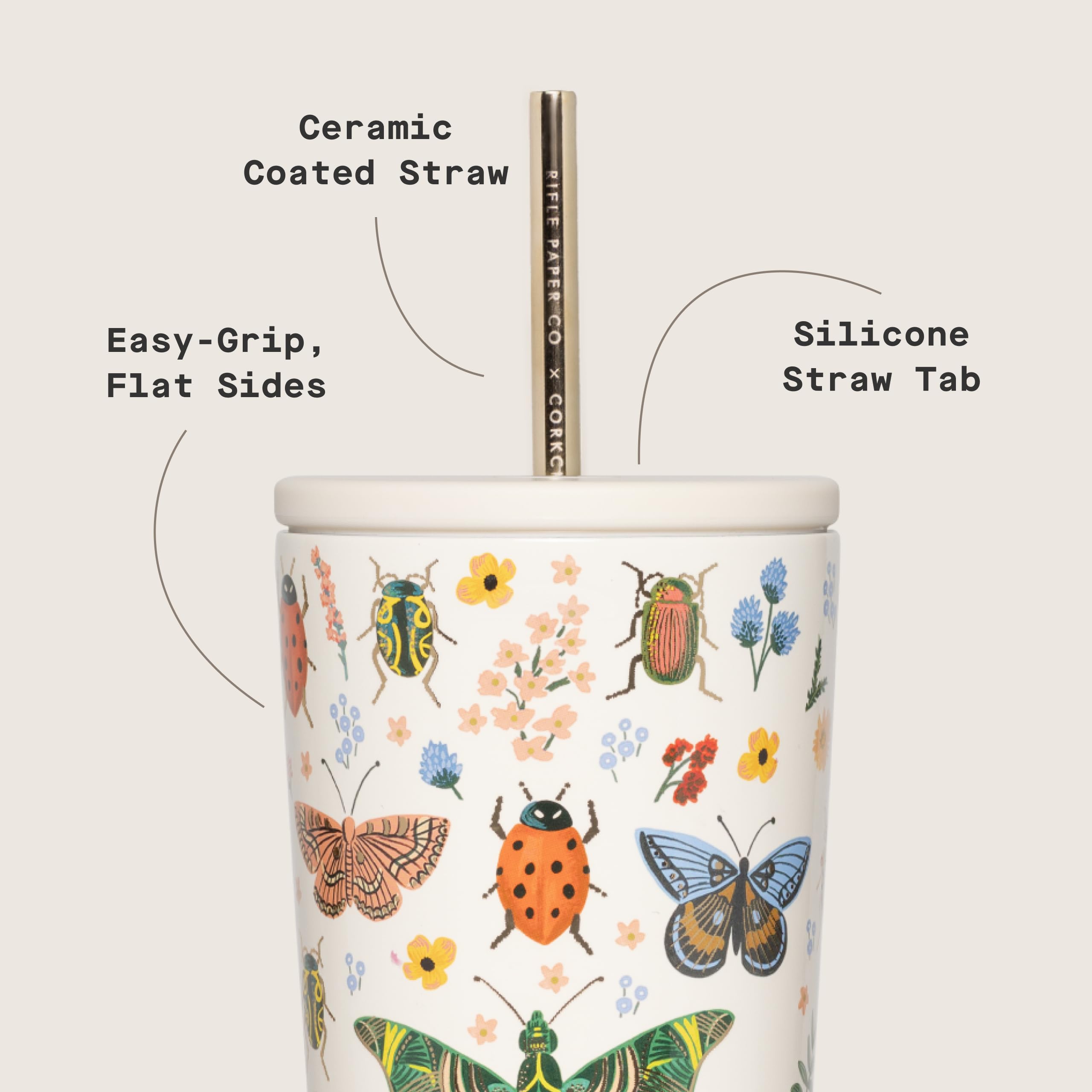 corkcicle-x-rifle-paper-co-cold-cup-24-oz-curio-cream-insulated-tumbler-with-lid image 4
