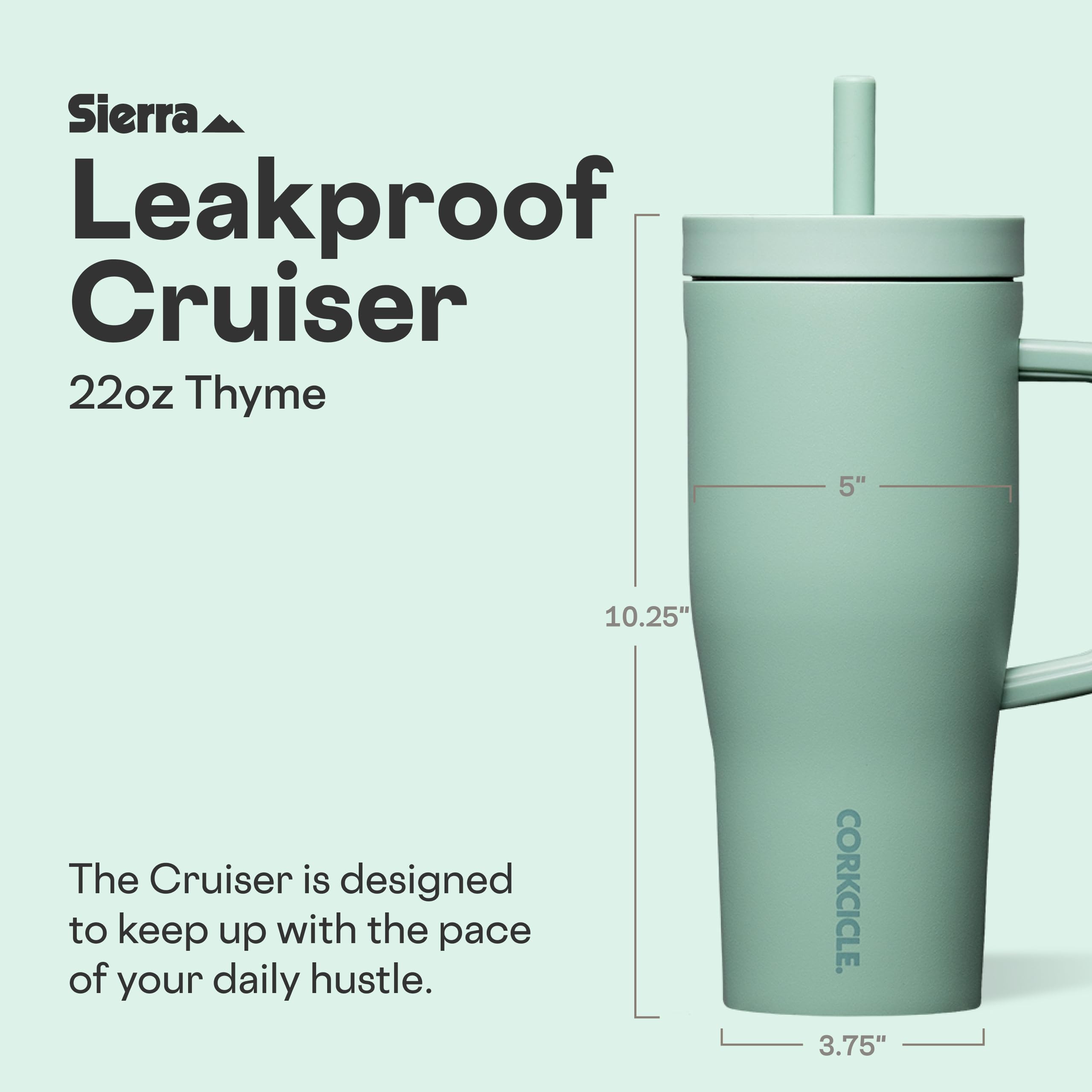 corkcicle-cruiser-22-oz-thyme-insulated-tumbler-with-handle-cold-20-hours-hot-9- image 2