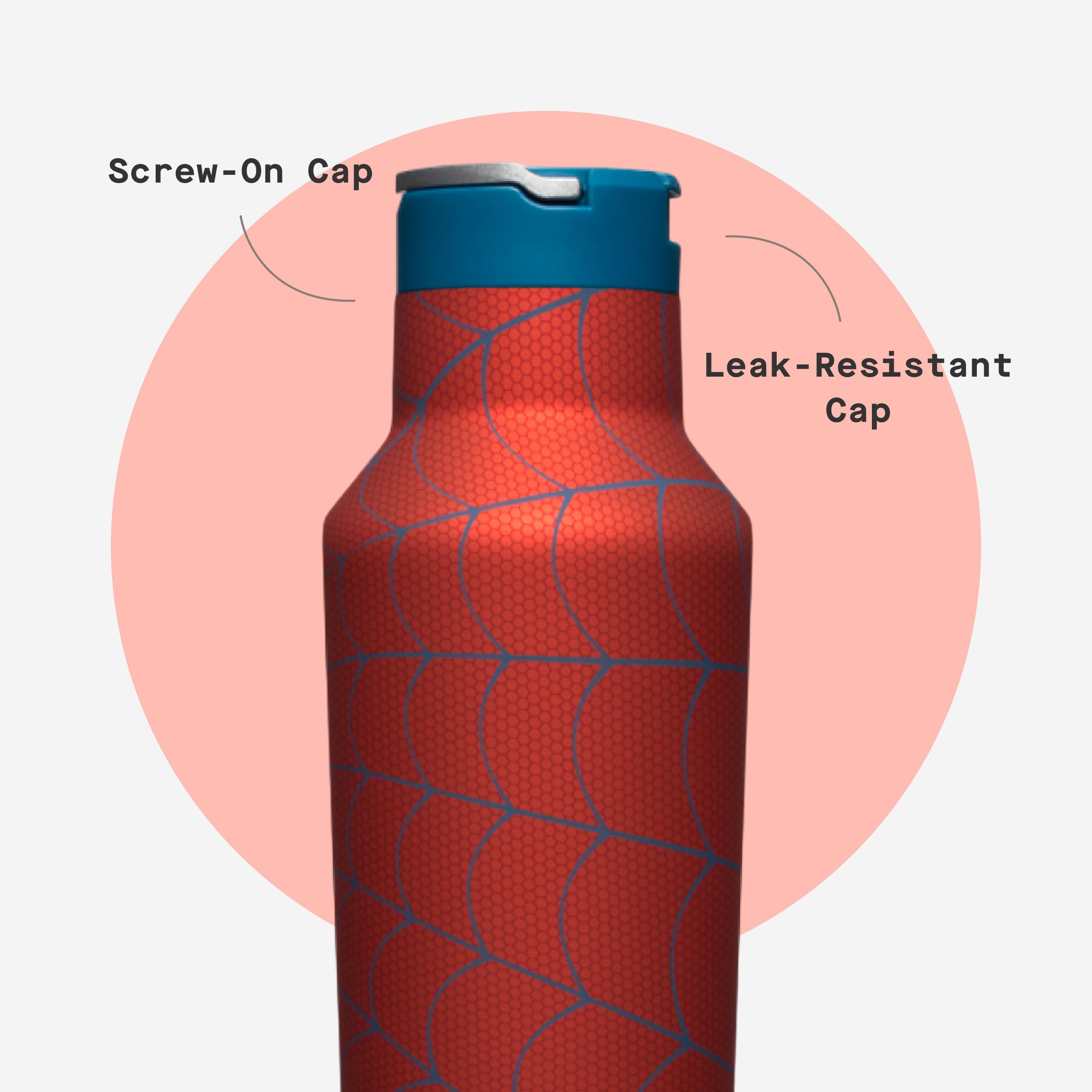 corkcicle-sport-canteen-20-oz-spider-man-edition-triple-insulated-stainless-stee image 5