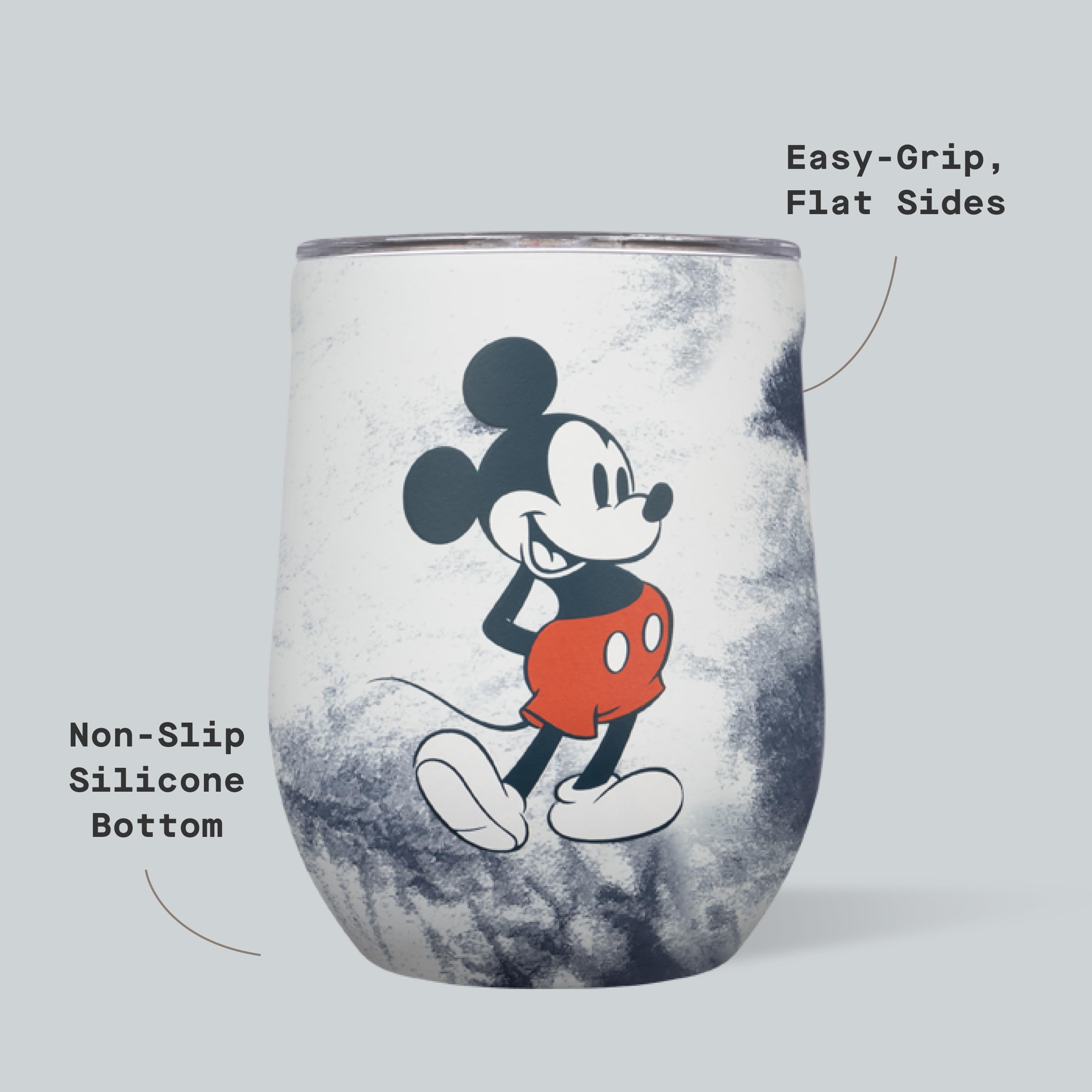 corkcicle-stemless-insulated-wine-glass-tumbler-12oz-disney-mickey-tie-dye image 4