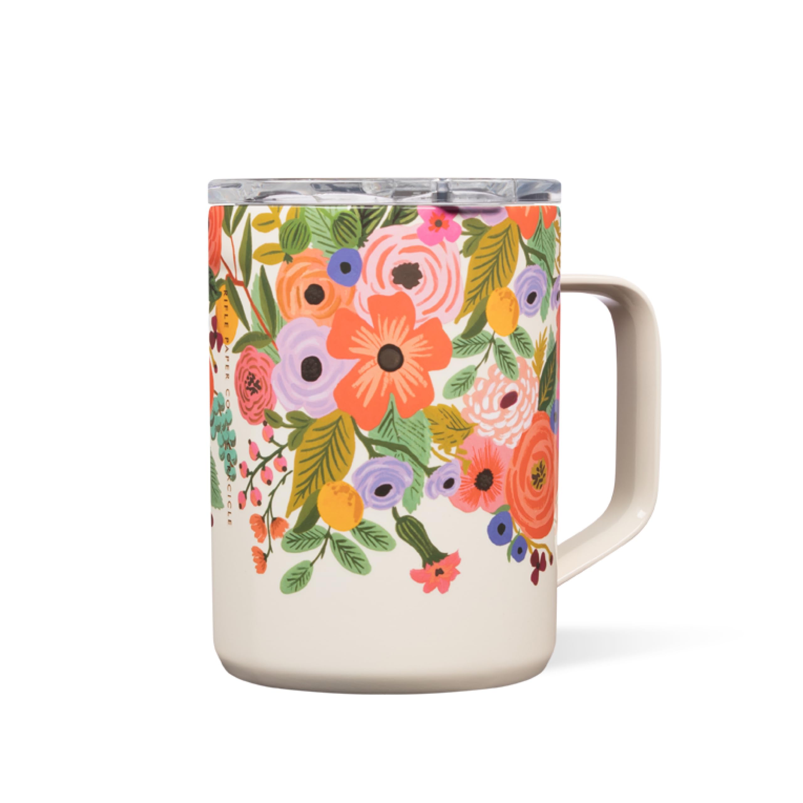 corkcicle-x-rifle-paper-co-triple-insulated-coffee-mug-with-lid-handle-16-oz-gar image 1