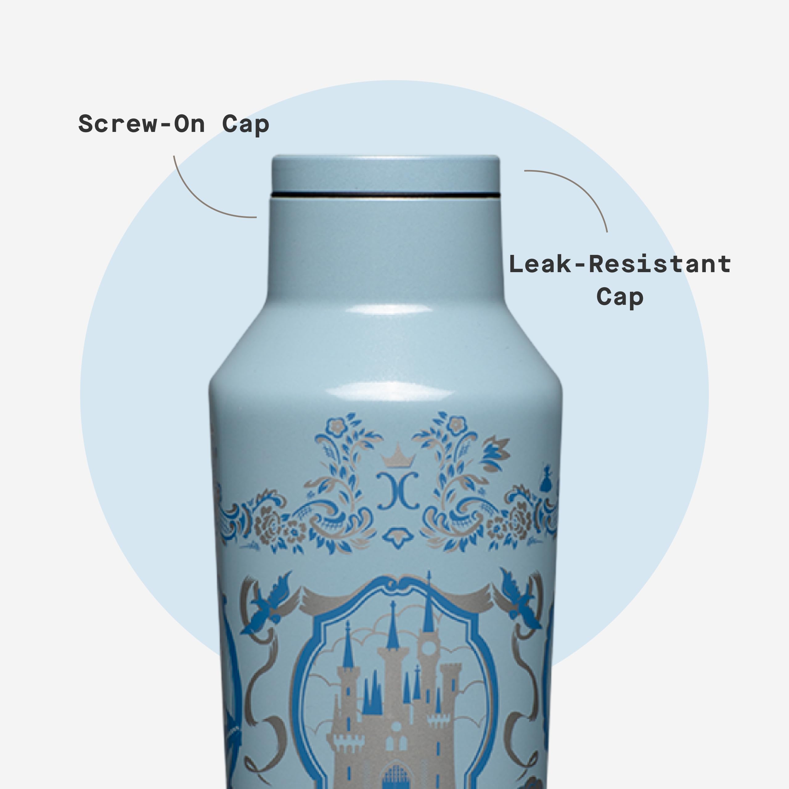 corkcicle-disney-princess-sport-canteen-20-oz-cinderella-triple-insulated-stainl image 5