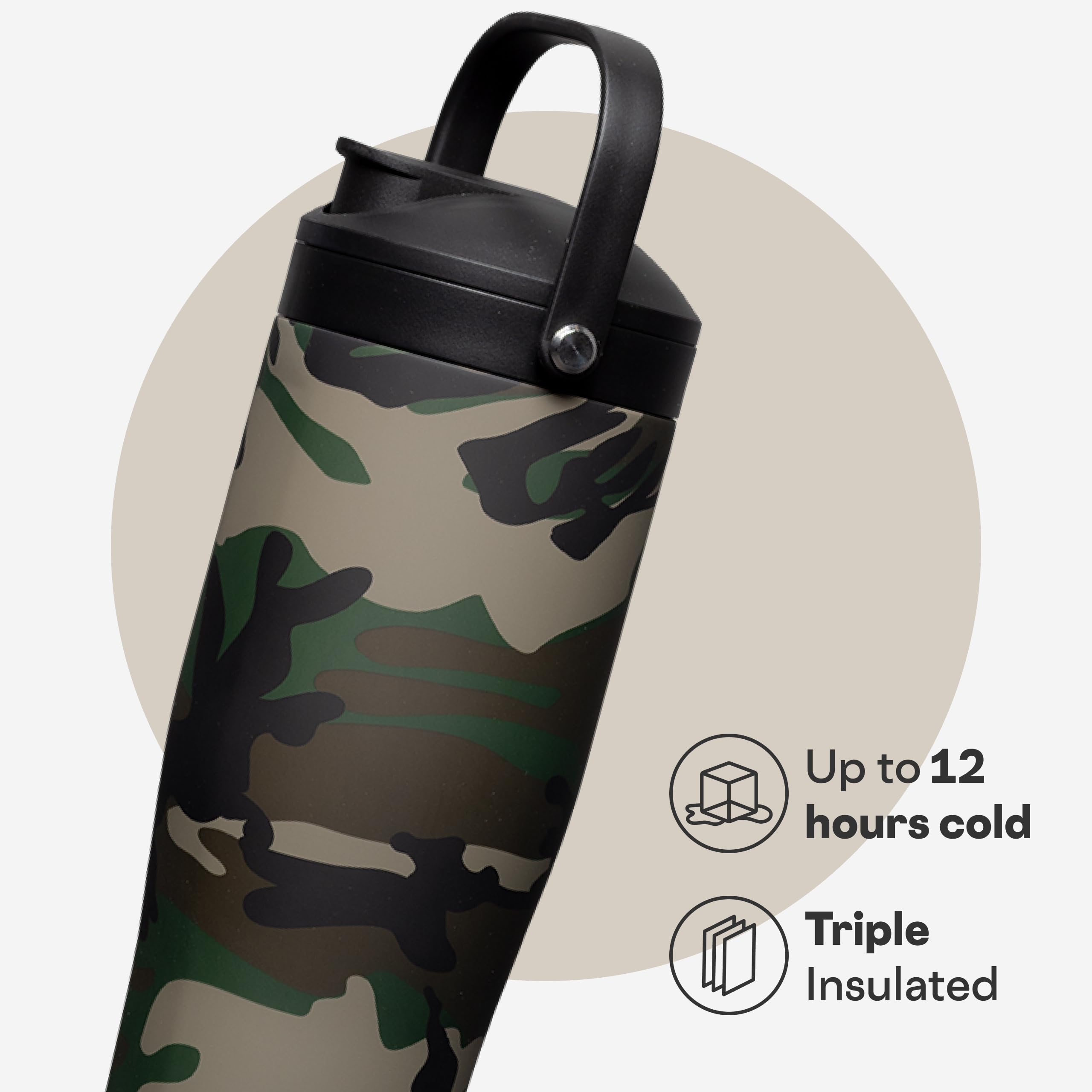 corkcicle-protein-shaker-30oz-with-built-in-agitator-fruit-strainer-lid-woodland image 3