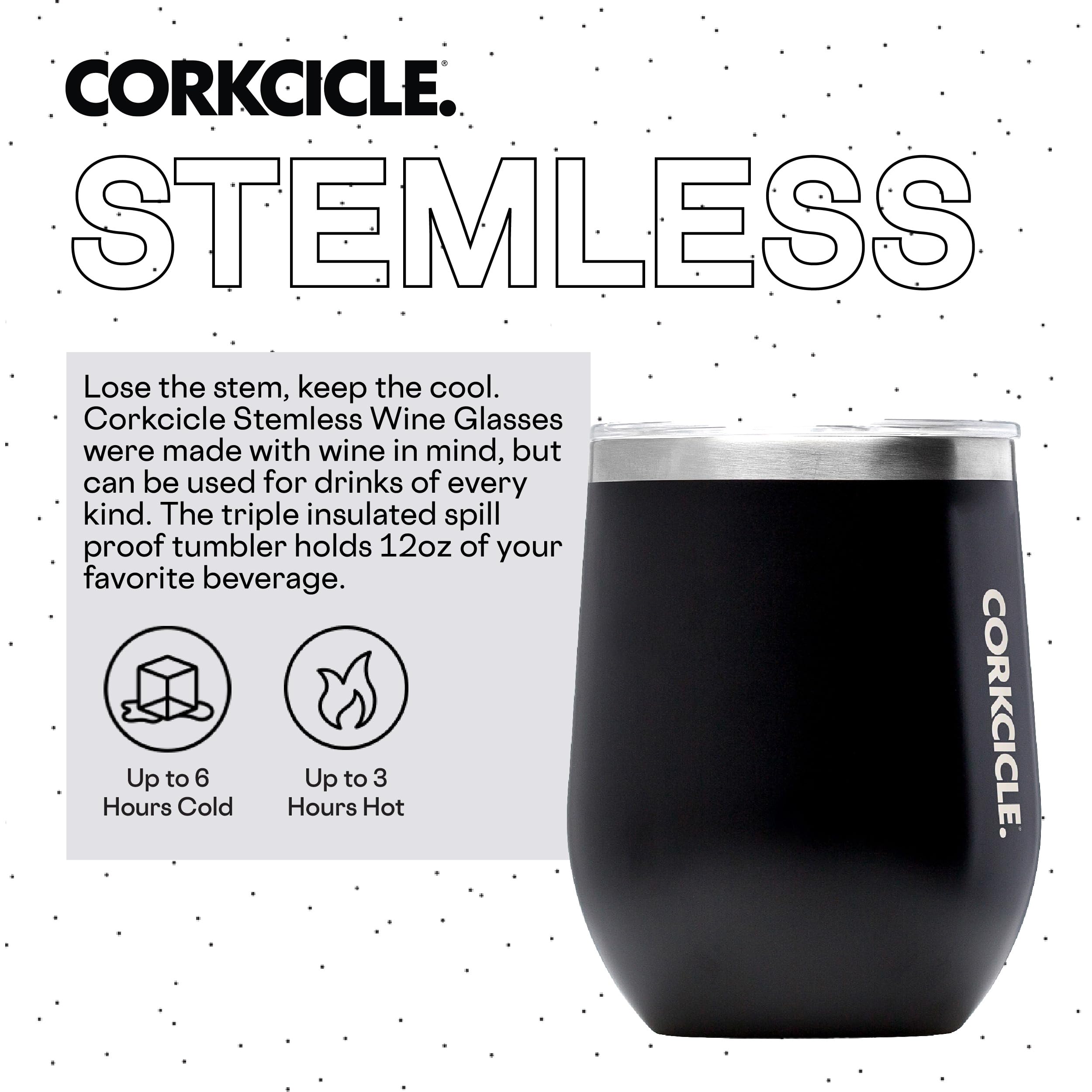 corkcicle-stemless-wine-tumbler-12-oz-matte-black-triple-insulated-stainless-ste image 2