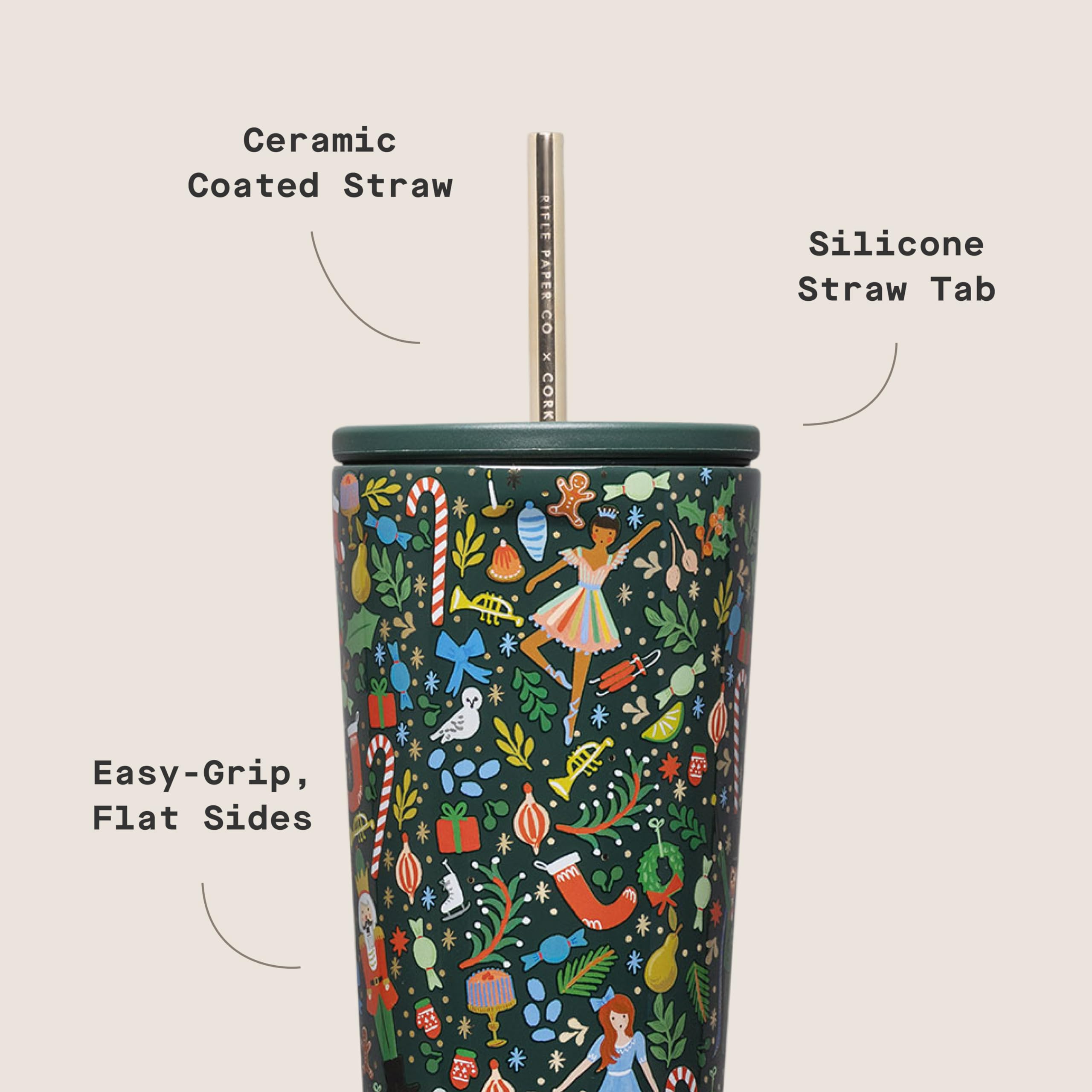 corkcicle-x-rifle-paper-co-cold-cup-insulated-tumbler-with-lid-straw-24-oz-nutcr image 4