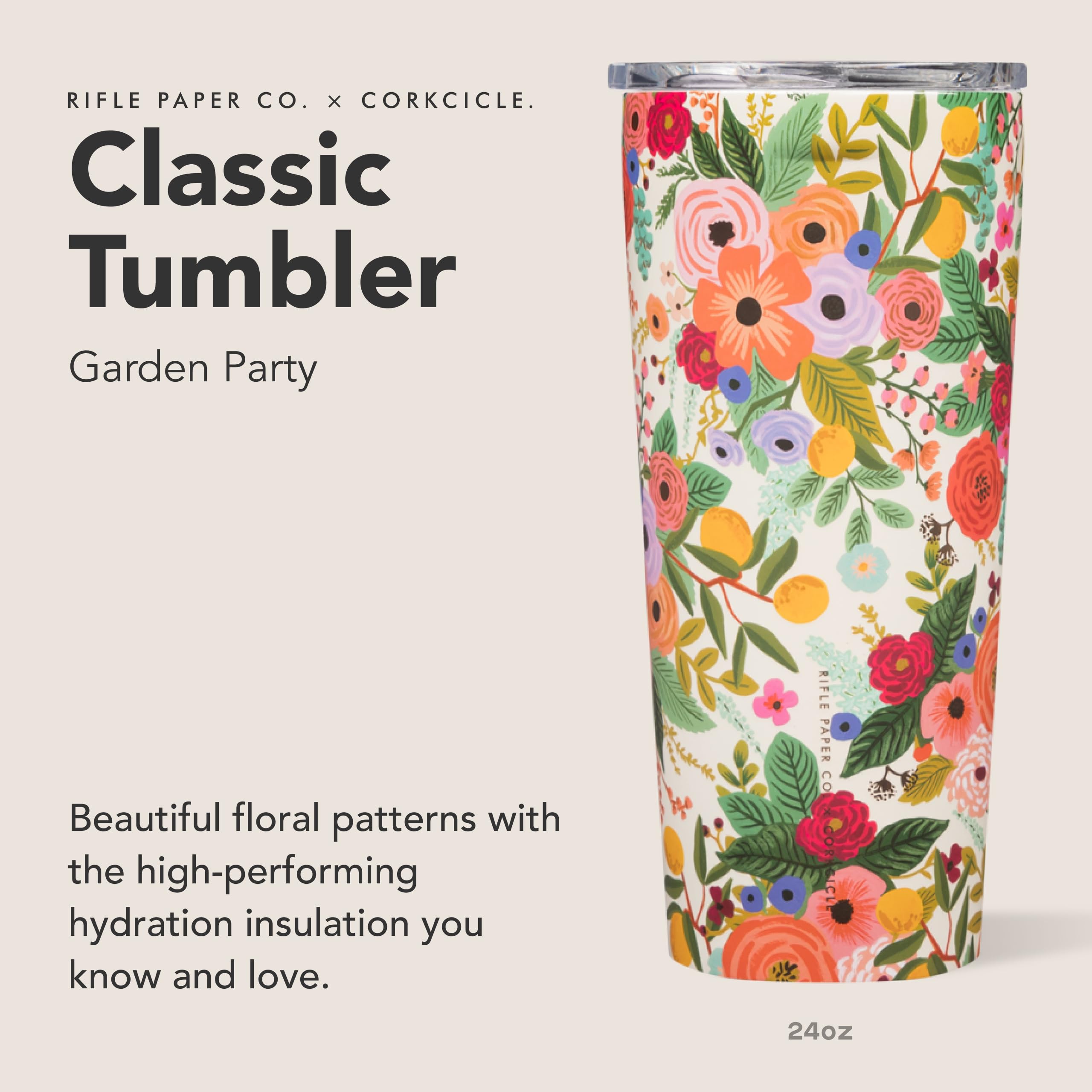 corkcicle-x-rifle-paper-co-classic-insulated-coffee-mug-16-oz-garden-party-cream image 2