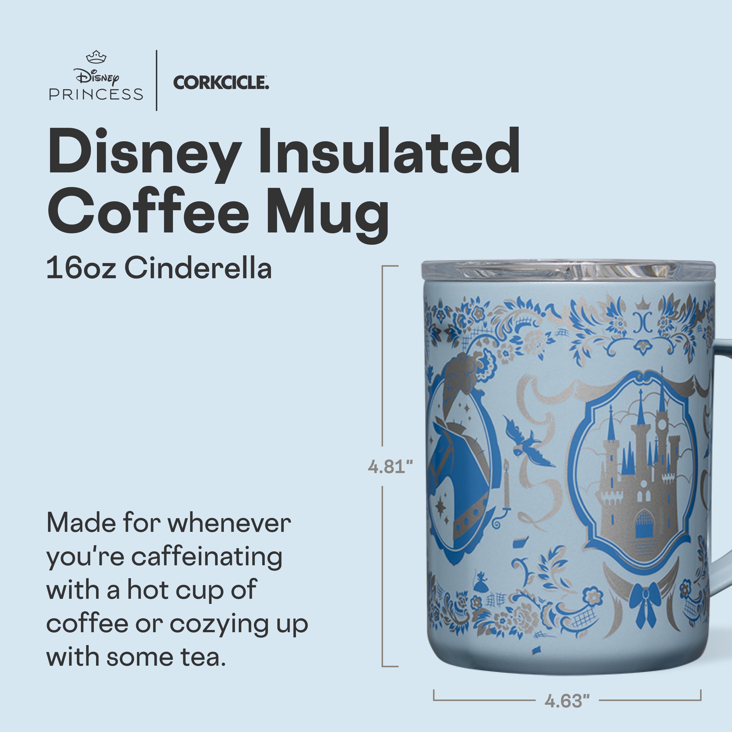 corkcicle-classic-coffee-mug-16oz-princess-cinderella image 2