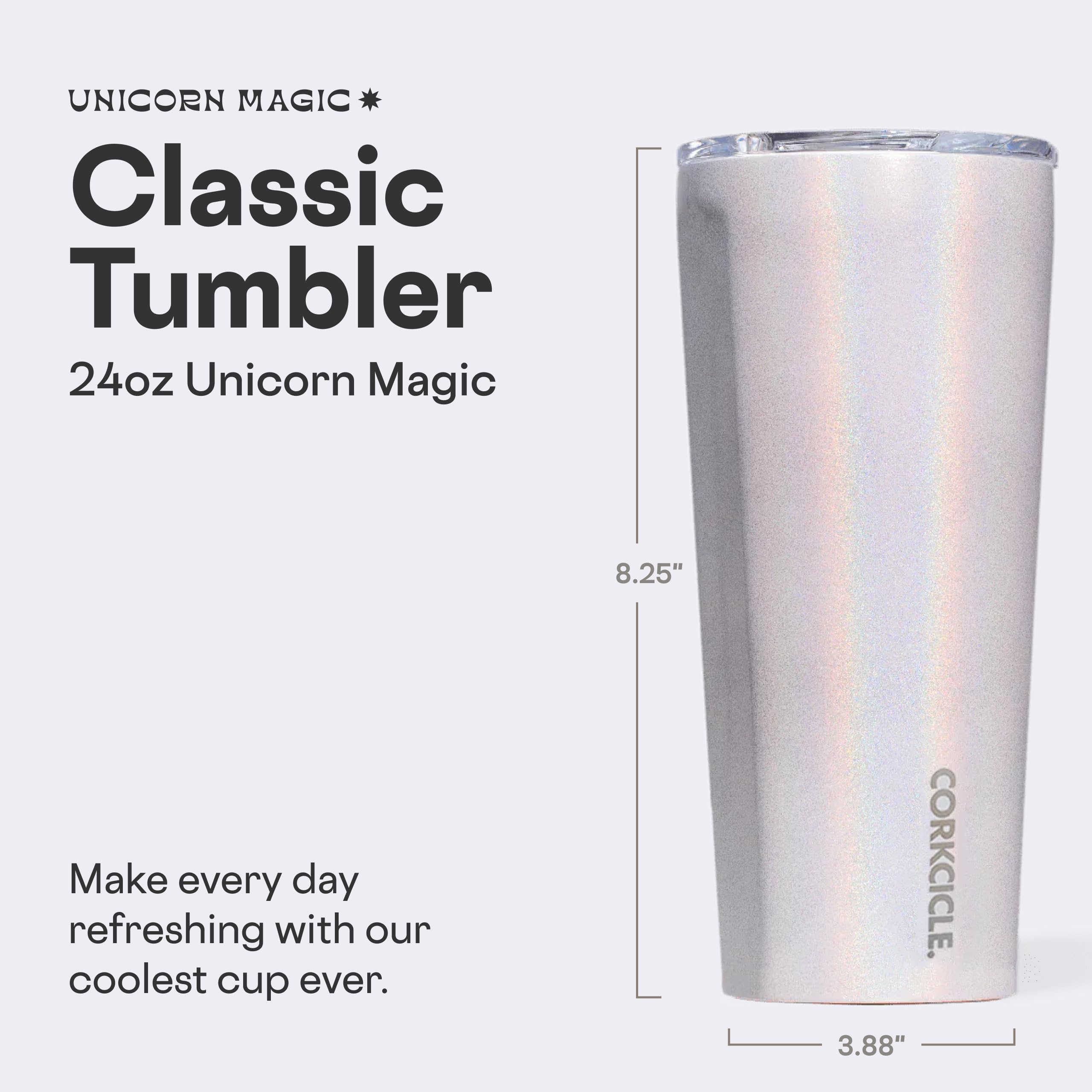 corkcicle-classic-tumbler-triple-insulated-stainless-steel-24-oz-sparkle-unicorn image 2