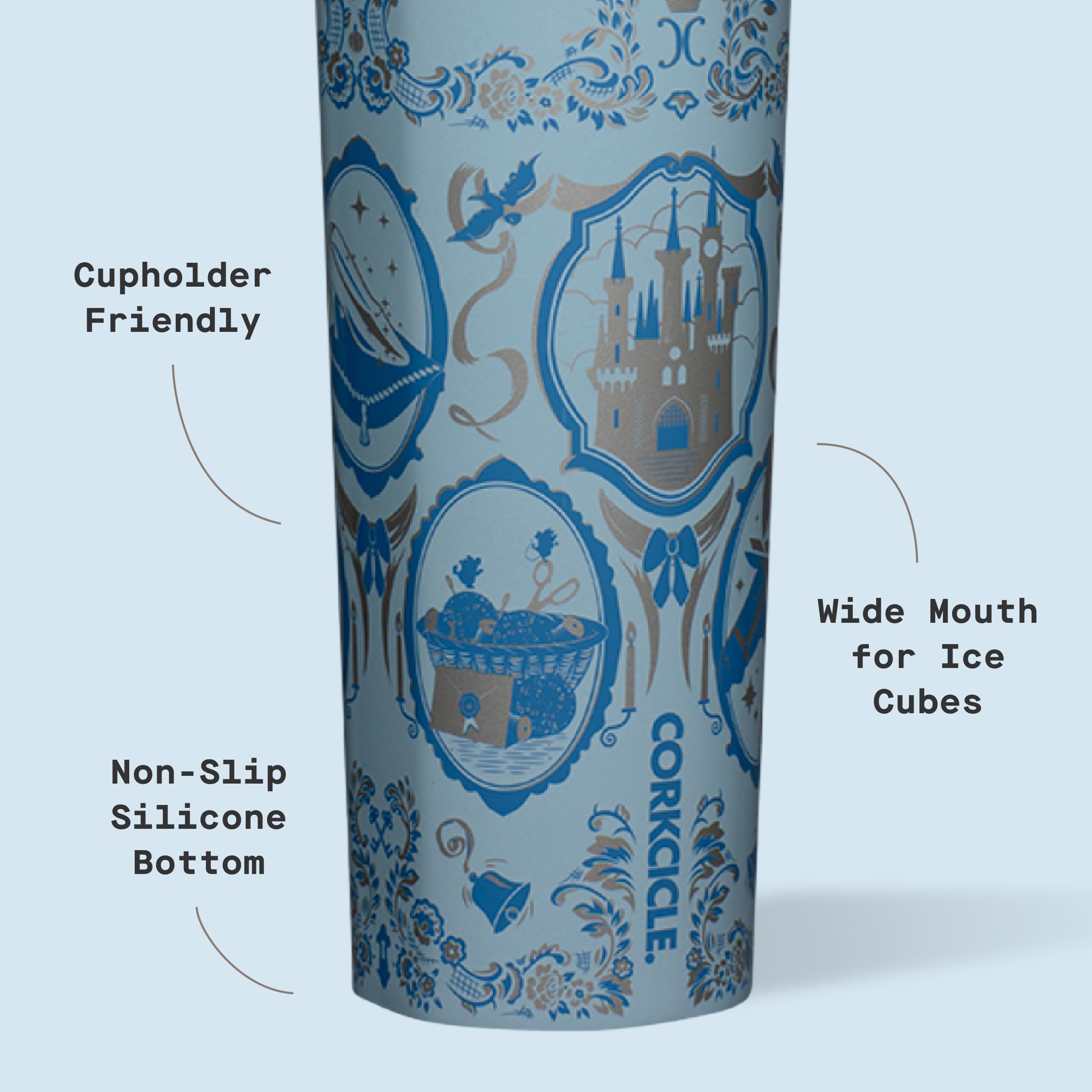 corkcicle-disney-princess-sport-canteen-20-oz-cinderella-triple-insulated-stainl image 4