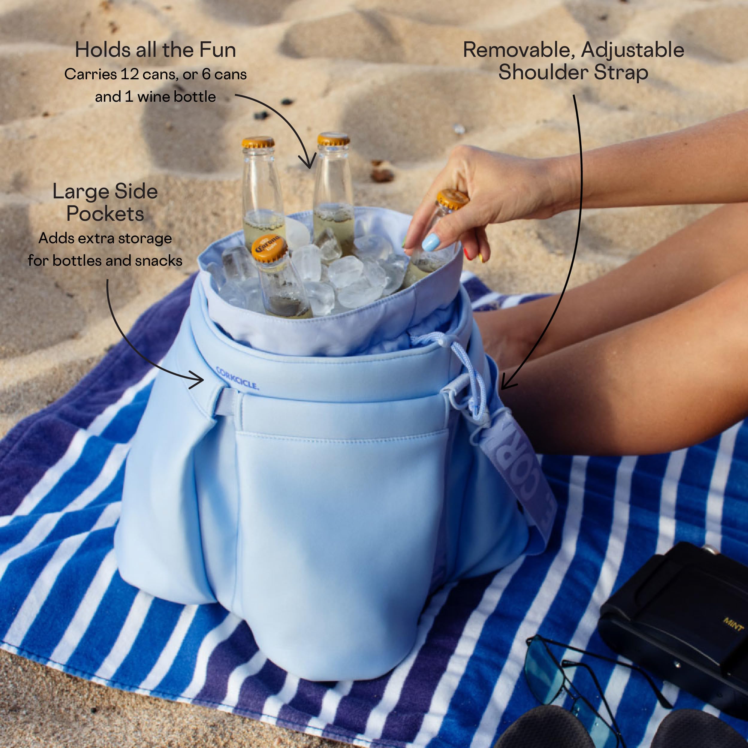 corkcicle-beverage-bucket-cooler-bag-all-day-insulated-ice-bucket-water-resistan image 6