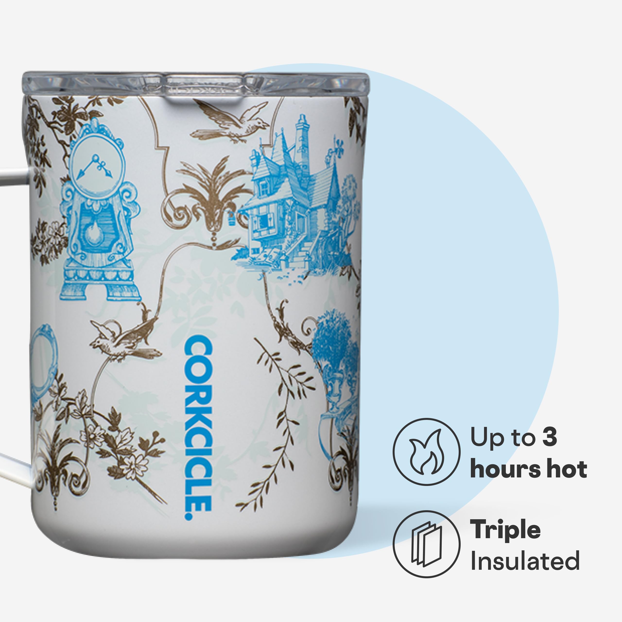 corkcicle-classic-coffee-mug-16-oz-princess-belle-triple-insulated-stainless-ste image 3
