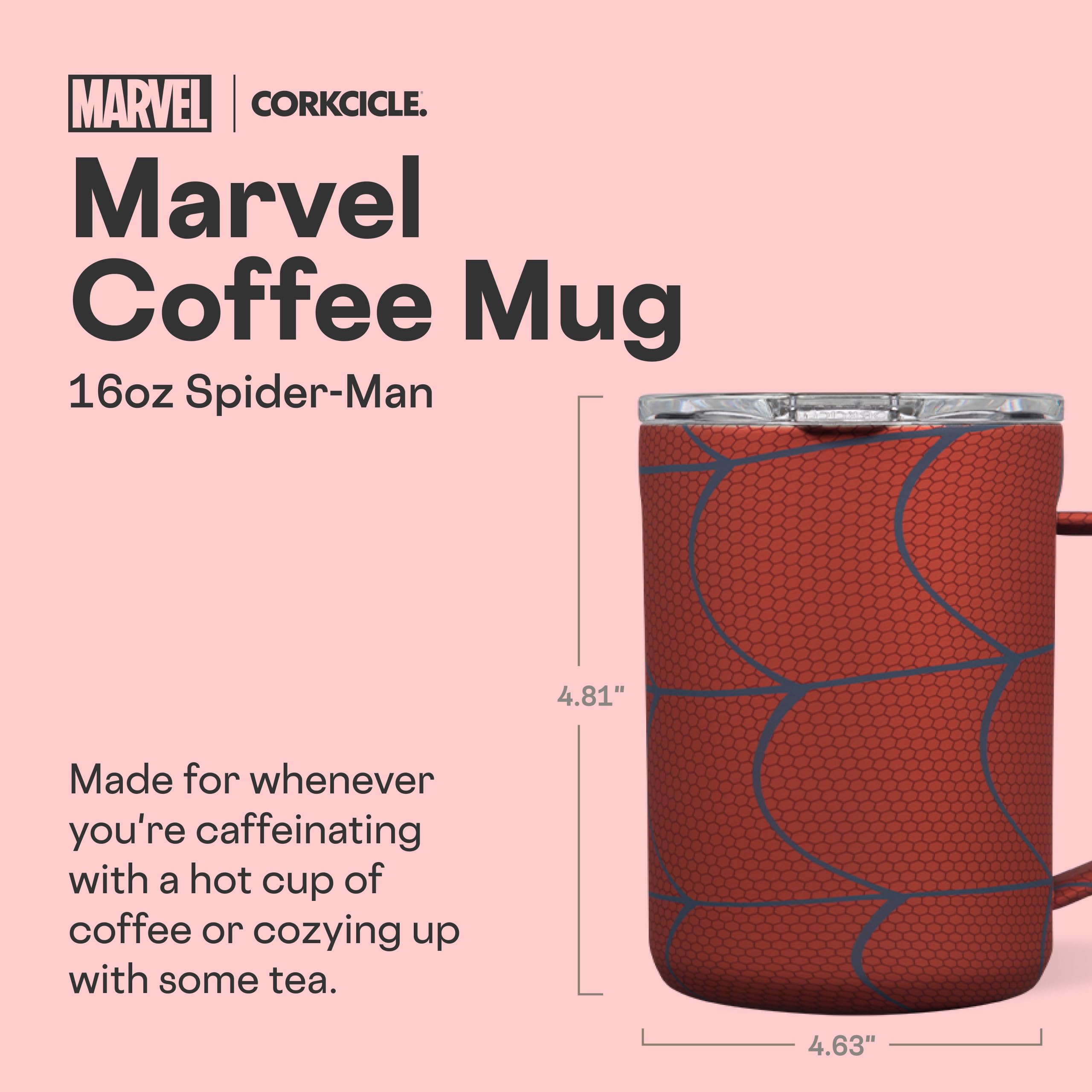 corkcicle-classic-coffee-mug-16-oz-spider-man-edition-triple-insulated-stainless image 2