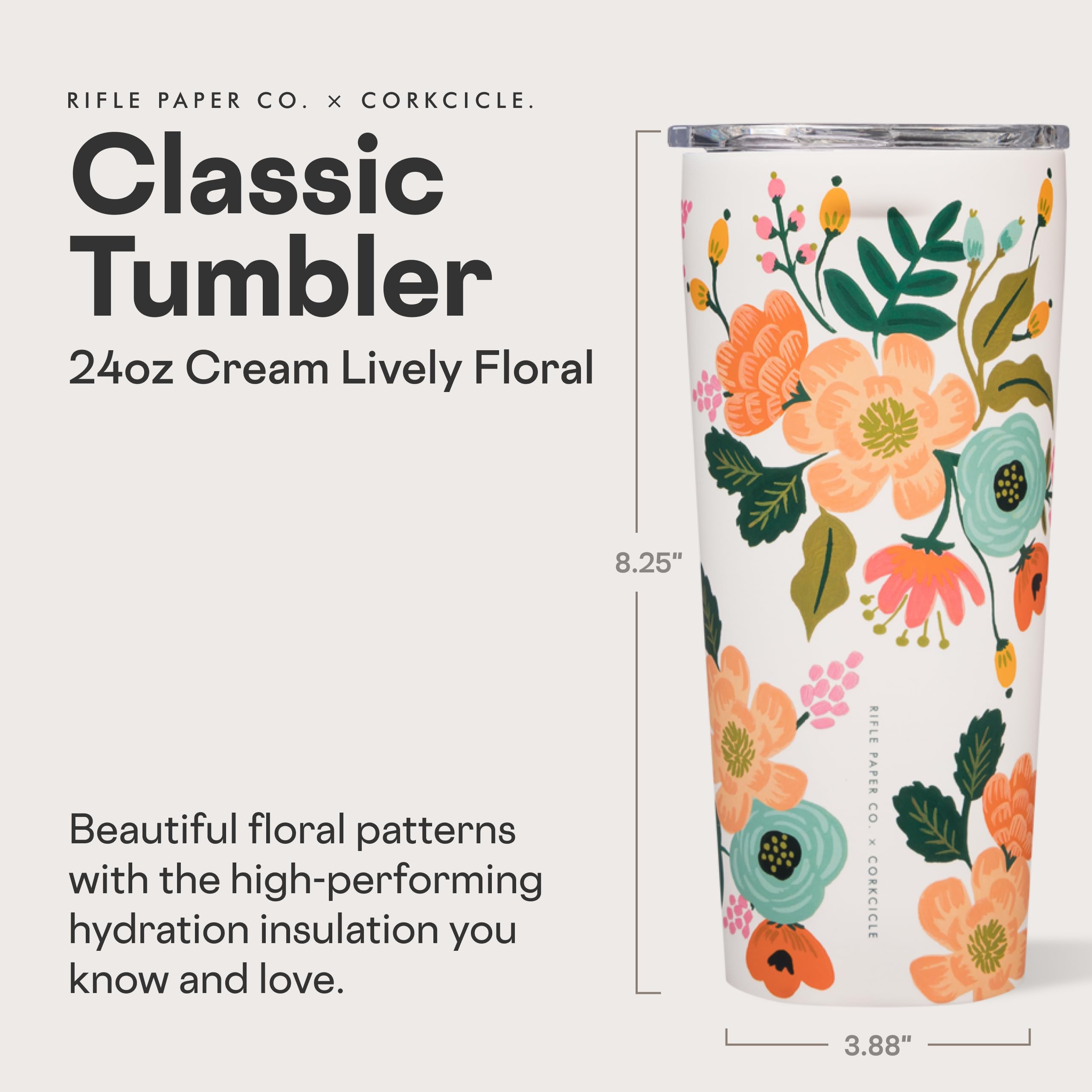 corkcicle-x-rifle-paper-co-classic-coffee-mug-16-oz-cream-lively-floral-triple-i image 2