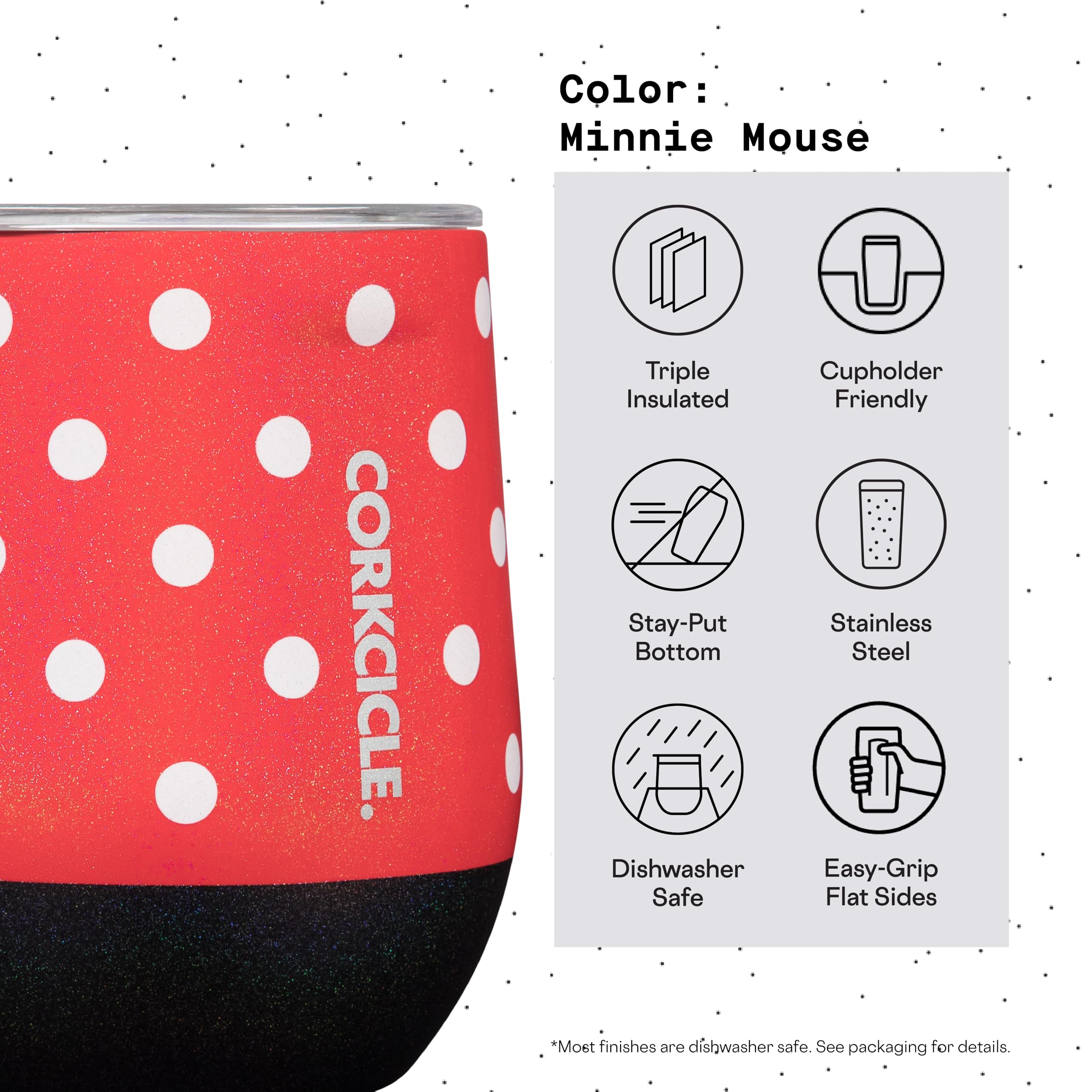 corkcicle-stemless-insulated-wine-glass-tumbler-12oz-minnie-mouse-polka-dot image 4