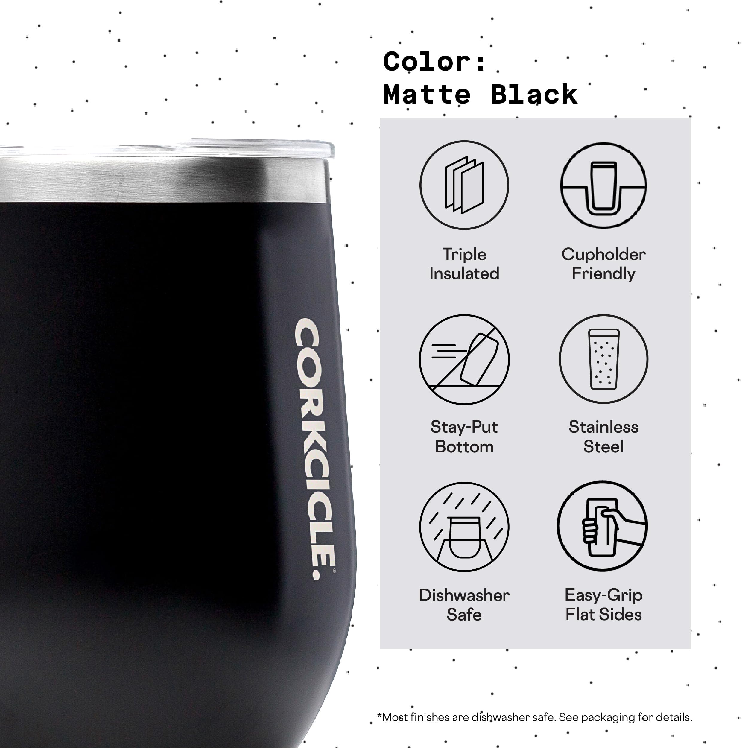 corkcicle-stemless-wine-tumbler-12-oz-matte-black-triple-insulated-stainless-ste image 4
