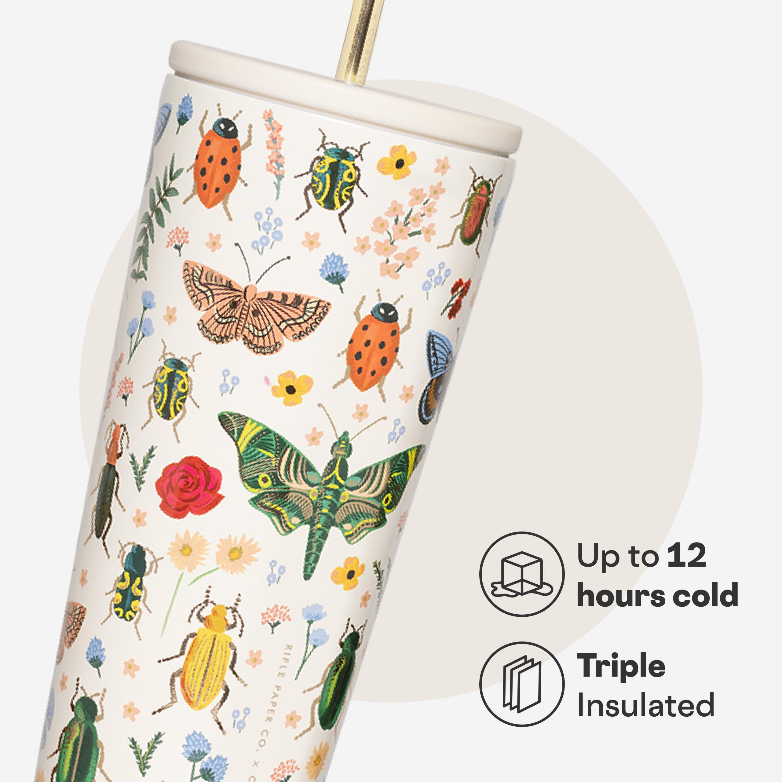 corkcicle-x-rifle-paper-co-cold-cup-24-oz-curio-cream-insulated-tumbler-with-lid image 3