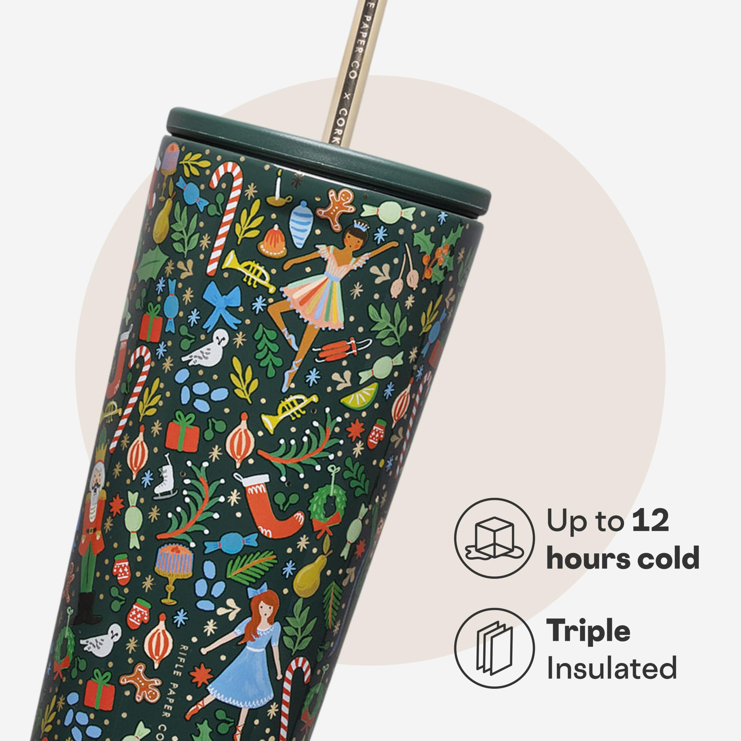 corkcicle-x-rifle-paper-co-cold-cup-insulated-tumbler-with-lid-straw-24-oz-nutcr image 3