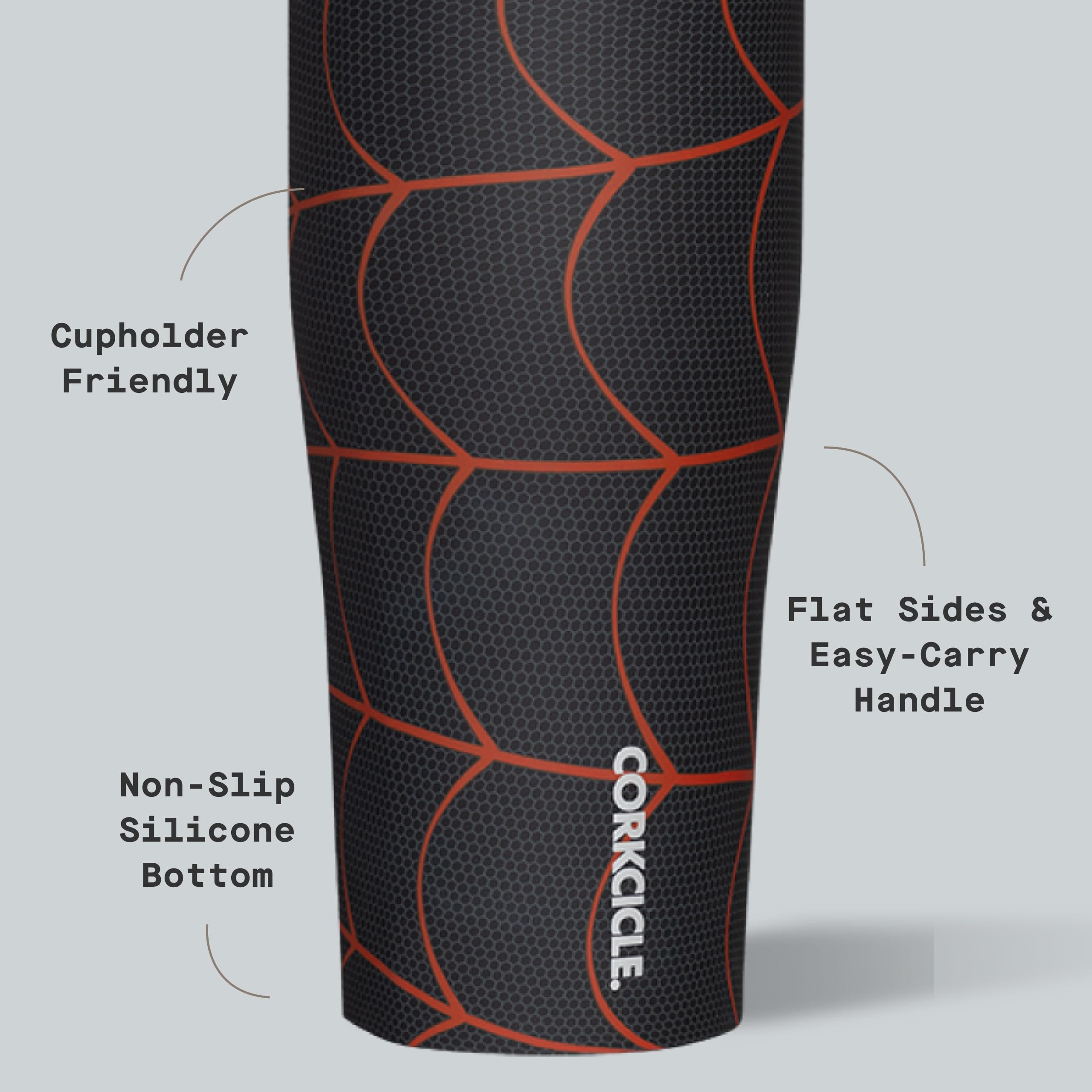 corkcicle-protein-shaker-30-oz-miles-morales-built-in-agitator-fruit-strainer-li image 4