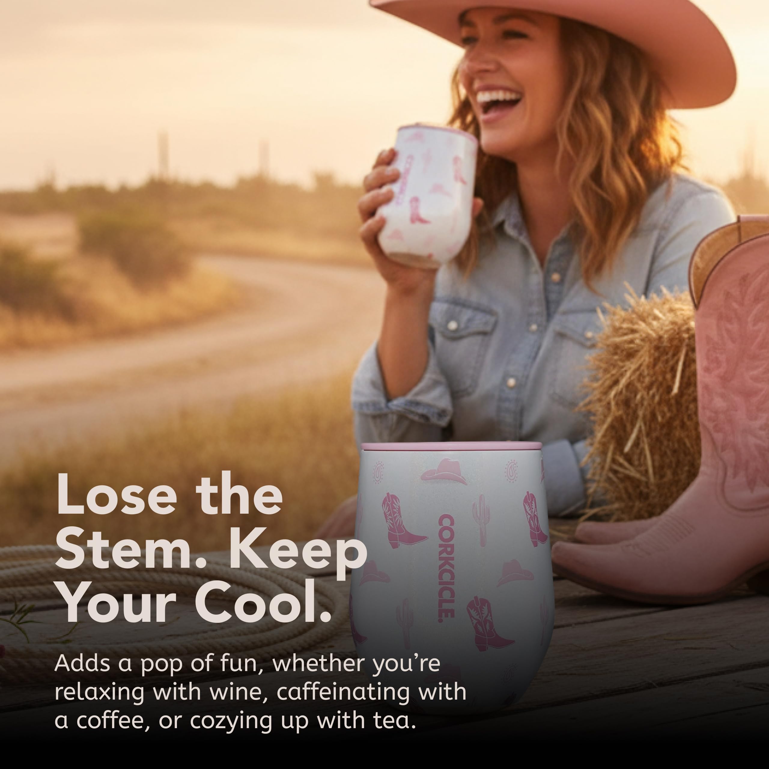 corkcicle-classic-stemless-wine-tumbler-12-oz-cowgirl-triple-insulated-stainless image 6