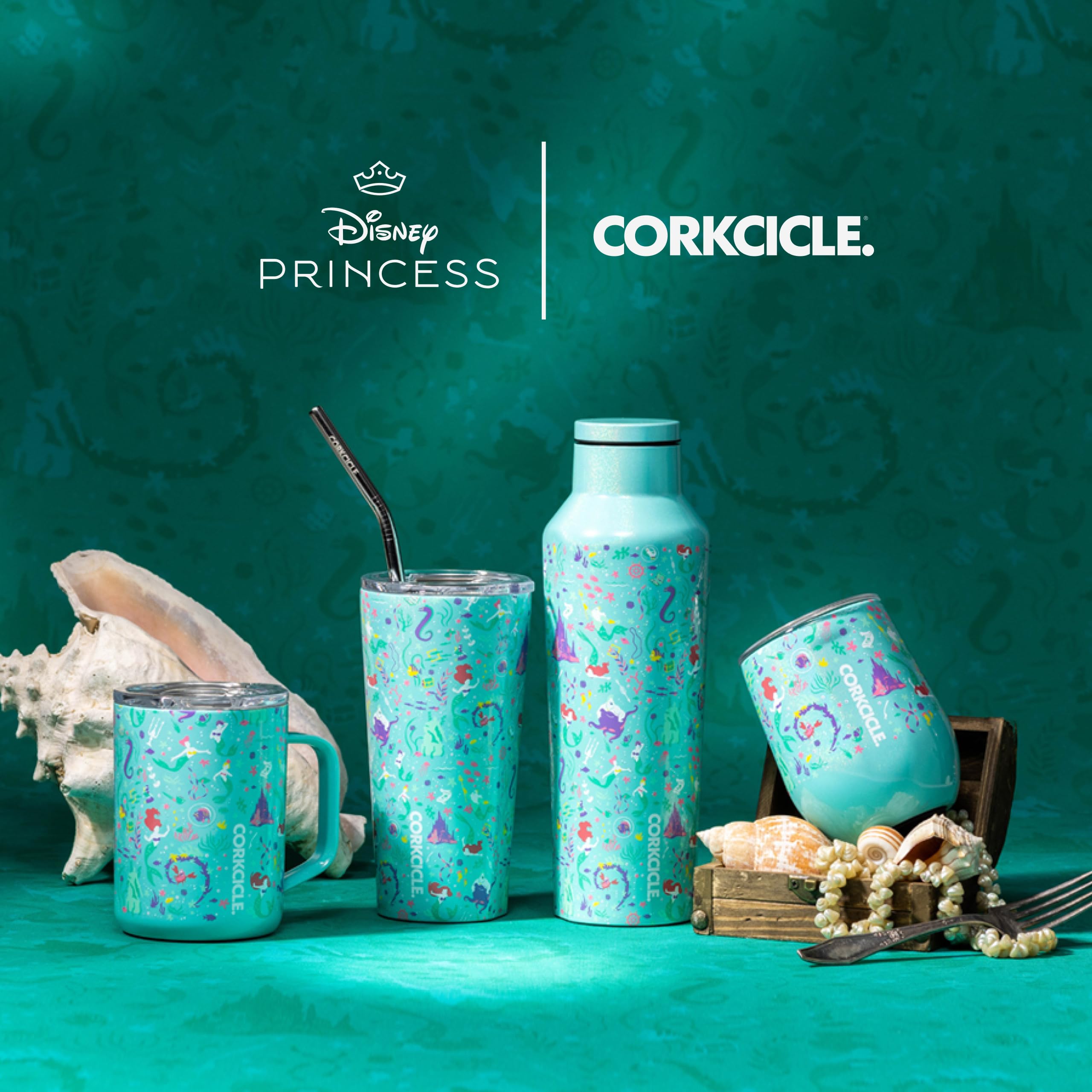 corkcicle-classic-coffee-mug-16-oz-princess-ariel-triple-insulated-stainless-ste image 7