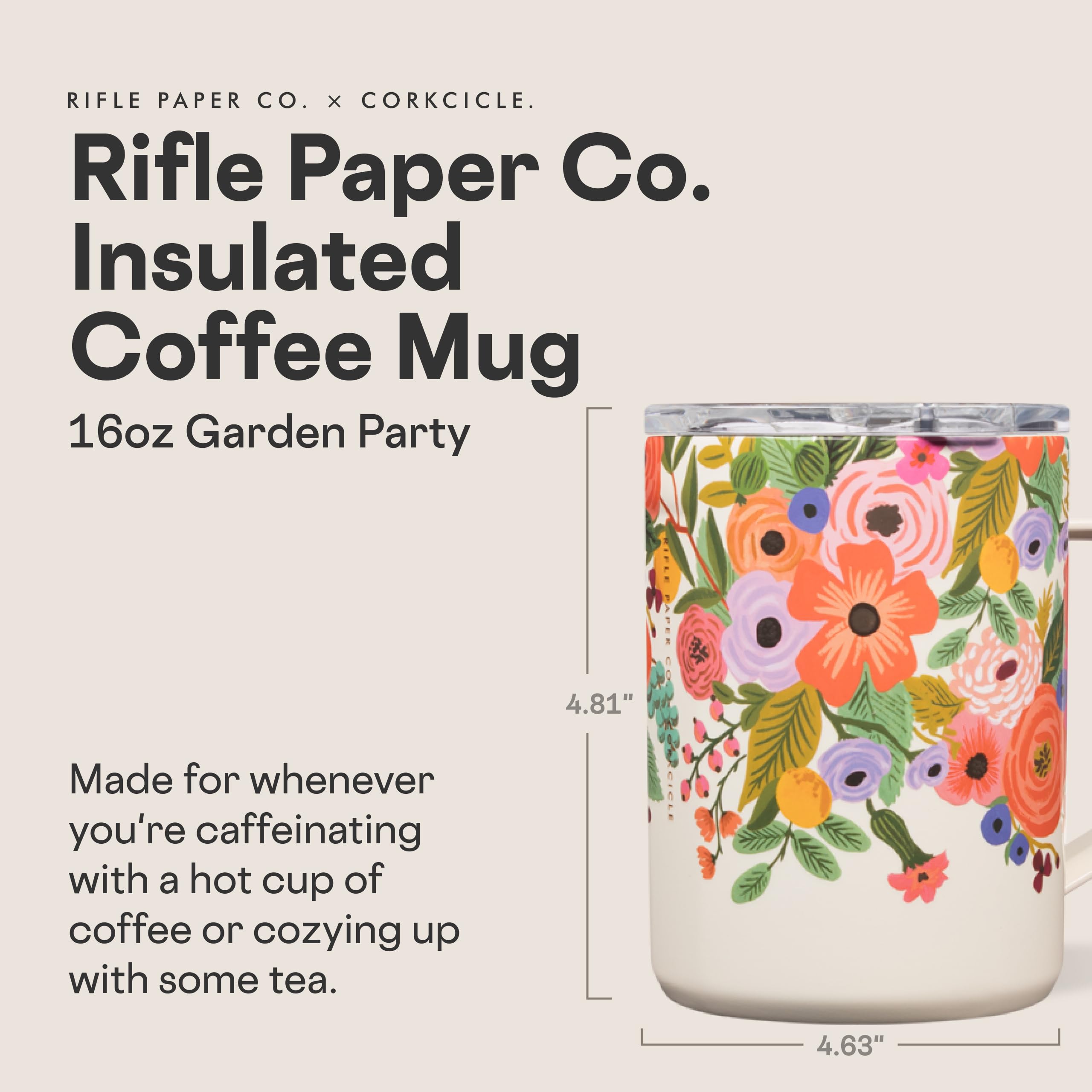 corkcicle-x-rifle-paper-co-triple-insulated-coffee-mug-with-lid-handle-16-oz-gar image 2