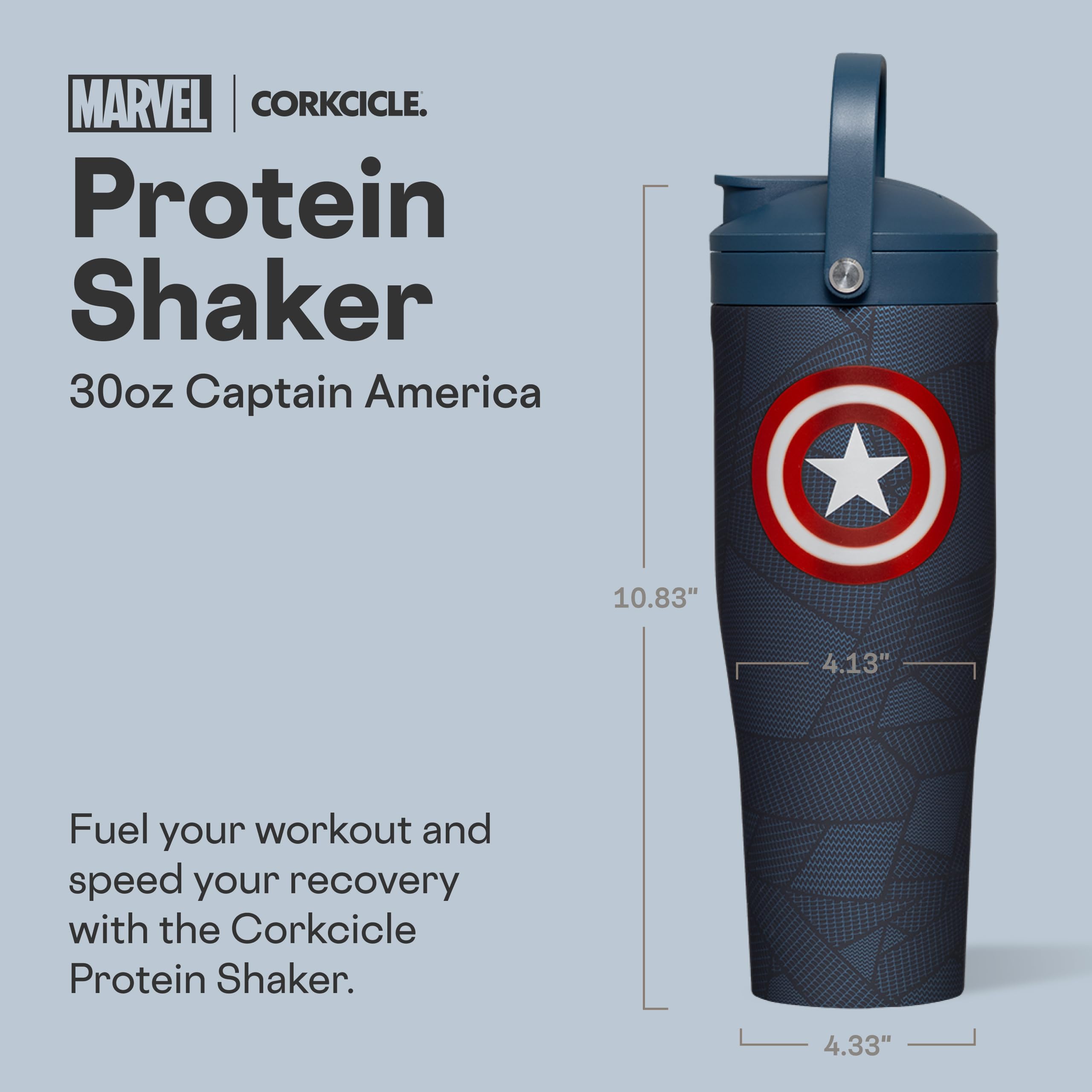 corkcicle-protein-shaker-30oz-triple-insulated-with-built-in-agitator-strainer-c image 2