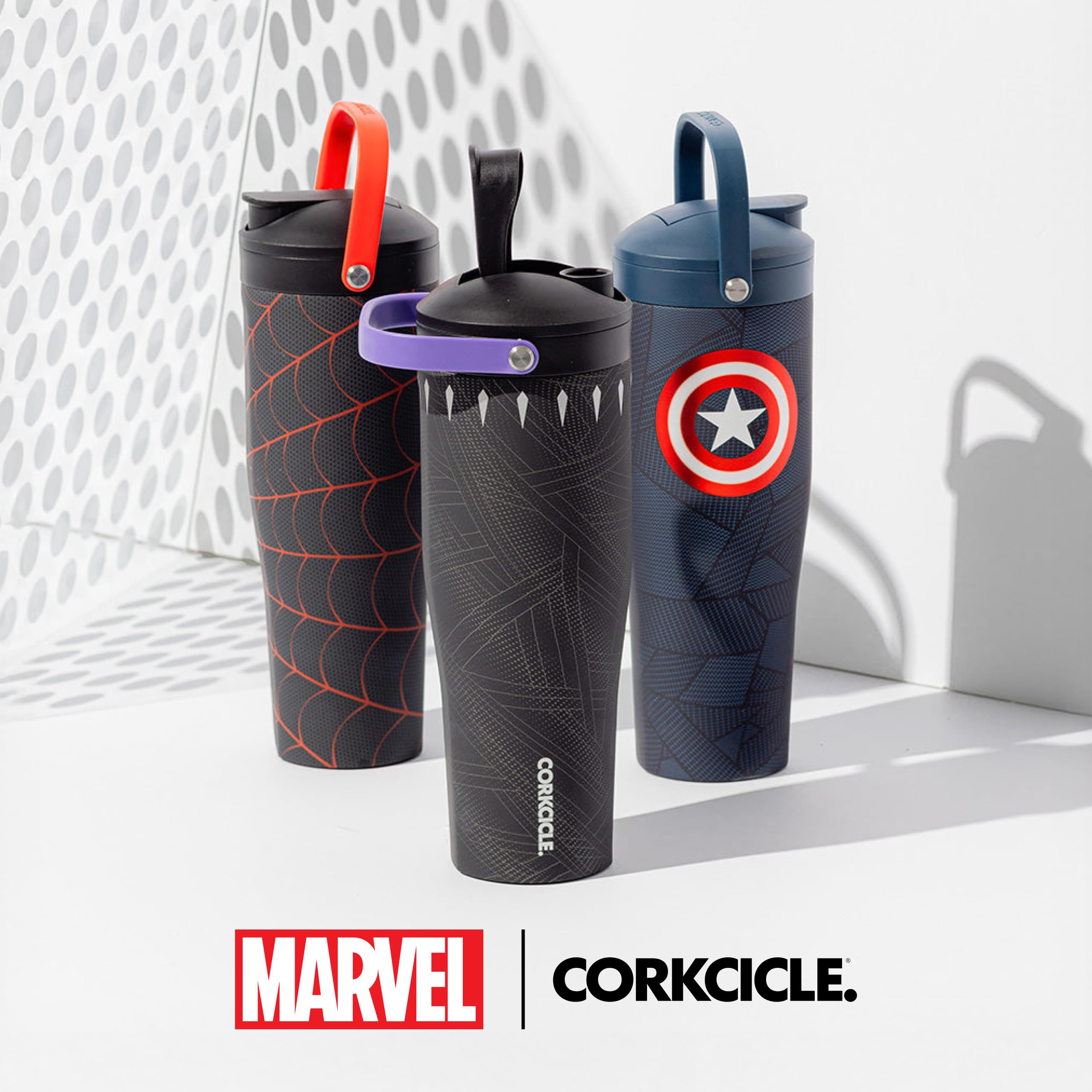corkcicle-protein-shaker-30-oz-miles-morales-built-in-agitator-fruit-strainer-li image 8