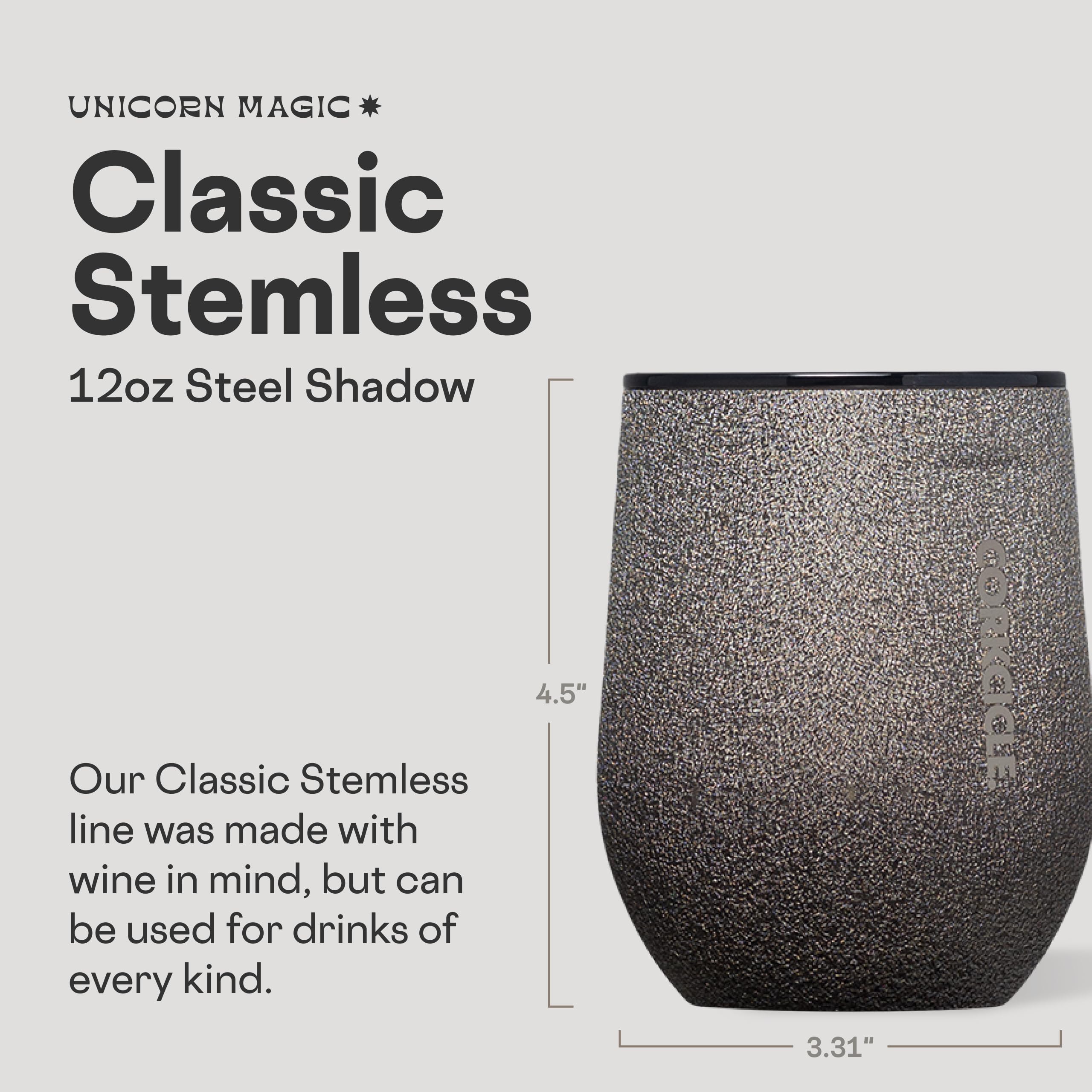 corkcicle-stemless-insulated-wine-glass-tumbler-12-oz-steel-shadow image 2