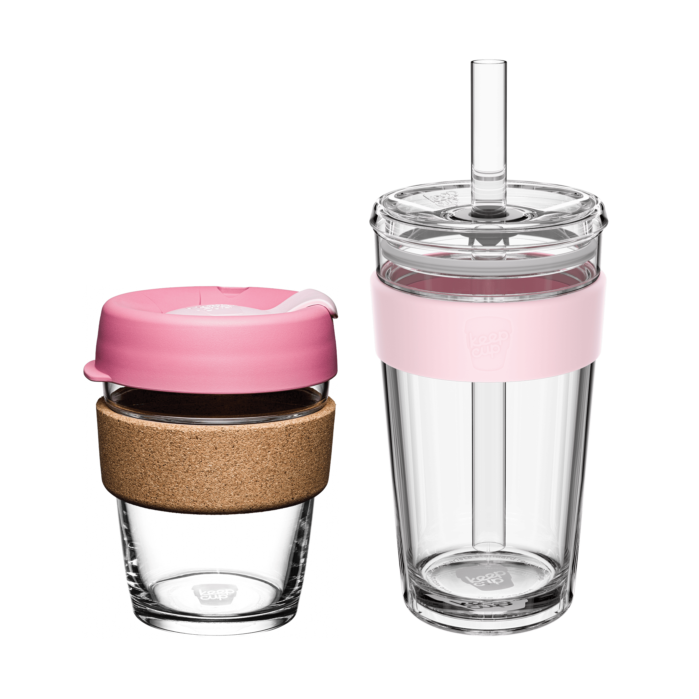 keepcup-booked-busy-bundle-pink-pashmak-brew-glass-cup-longplay-cold-cup image 1