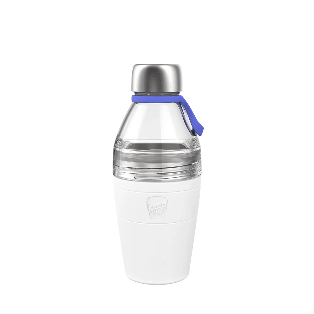 keepcup-helix-bottle-clear-top-18oz-white-vacuum-insulated-stainless-steel-water image 1