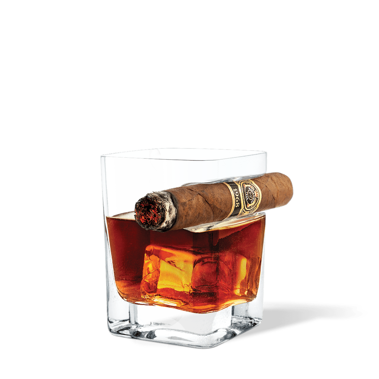 corkcicle-cigar-glass-9oz-rocks-glass-with-cigar-rest image 1