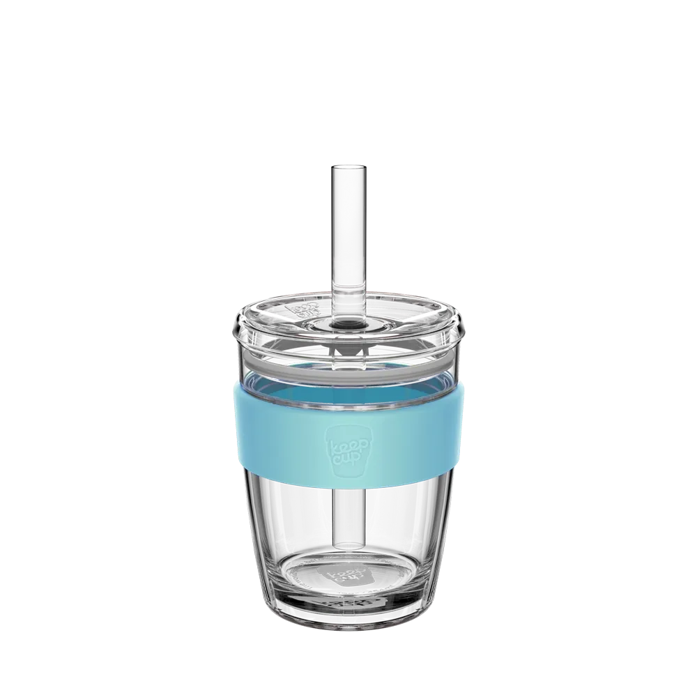 keepcup-cold-cup-longplay-boba-12oz-reusable-boba-tea-cup-with-wide-straw-cloud image 1