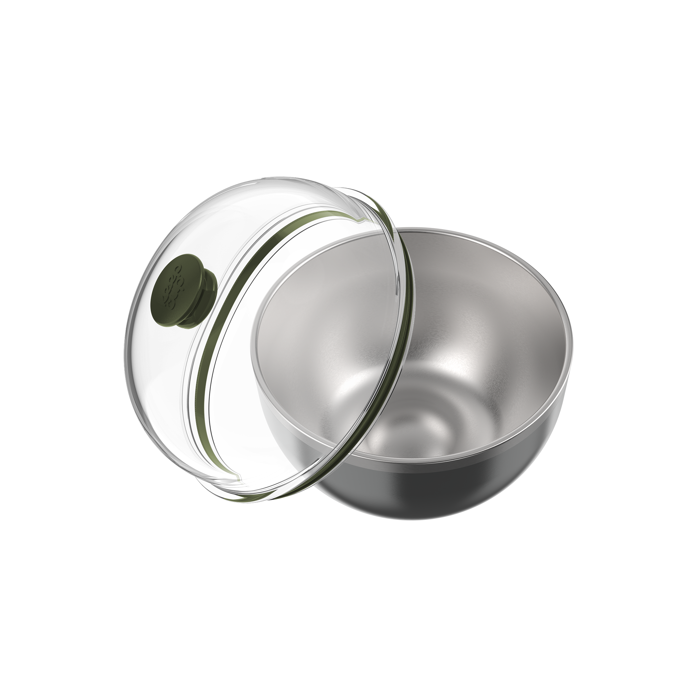 keepcup-go-bowl-luxe-550ml-glass-reusable-bowl-with-dome-lid-pine image 3