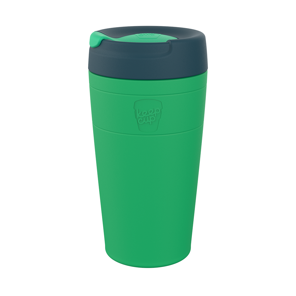 keepcup-traveler-16oz-emerald-lime-insulated-stainless-steel-travel-tumbler image 1